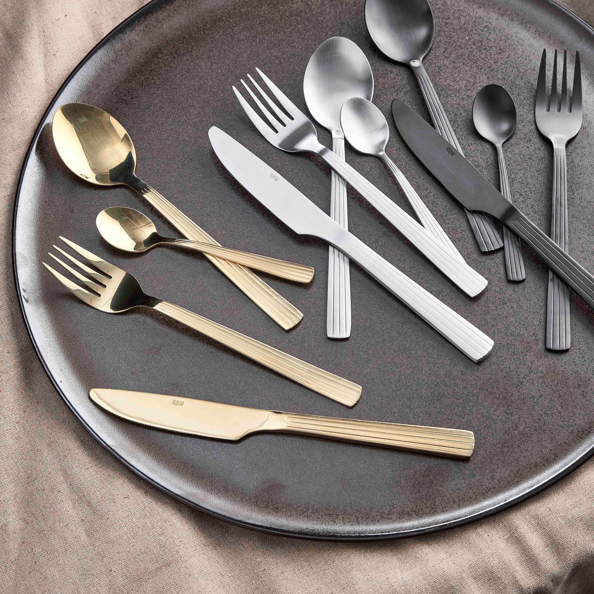 RAW cutlery set 24 pcs | Matte Black