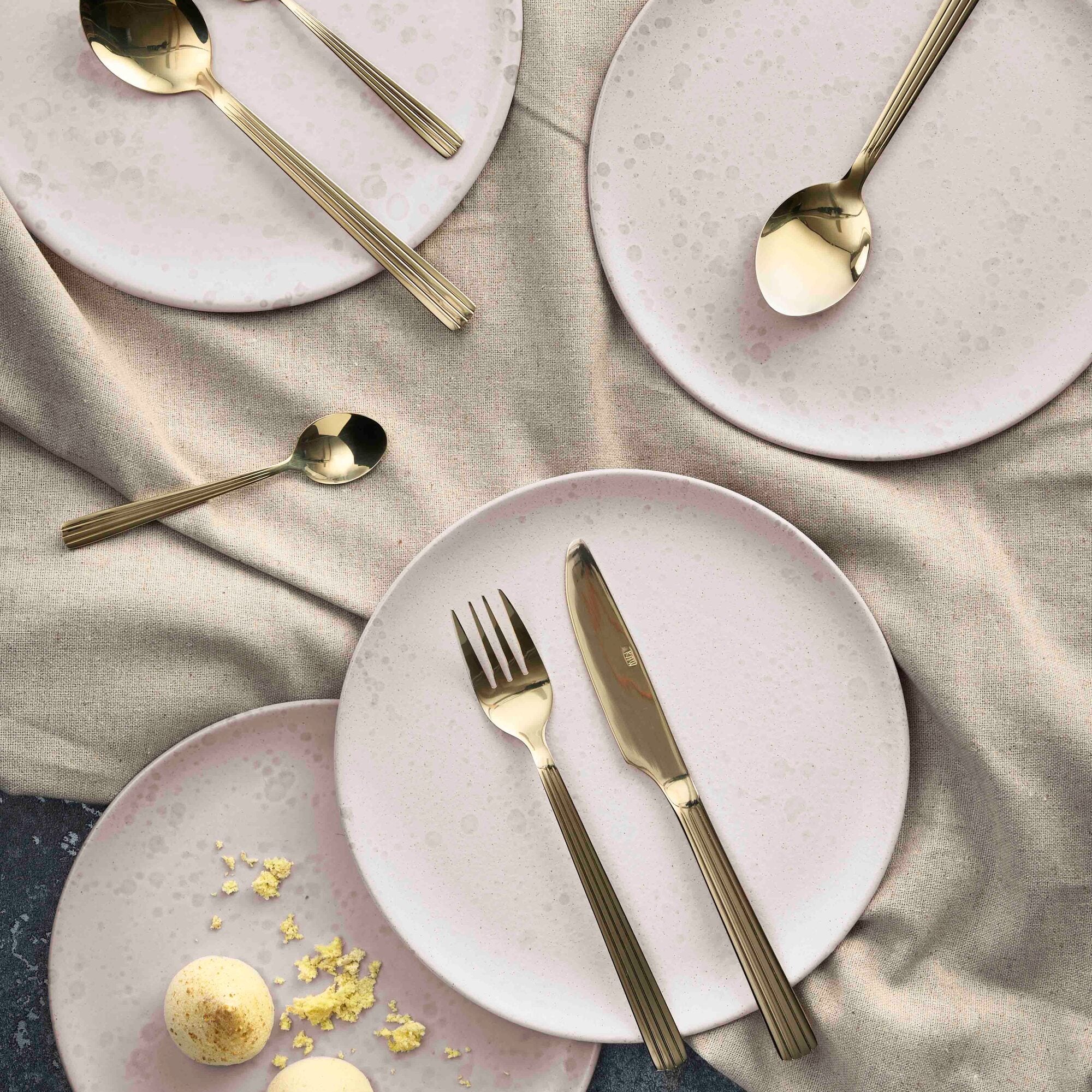RAW cutlery set 16 pcs | Champagne Gold