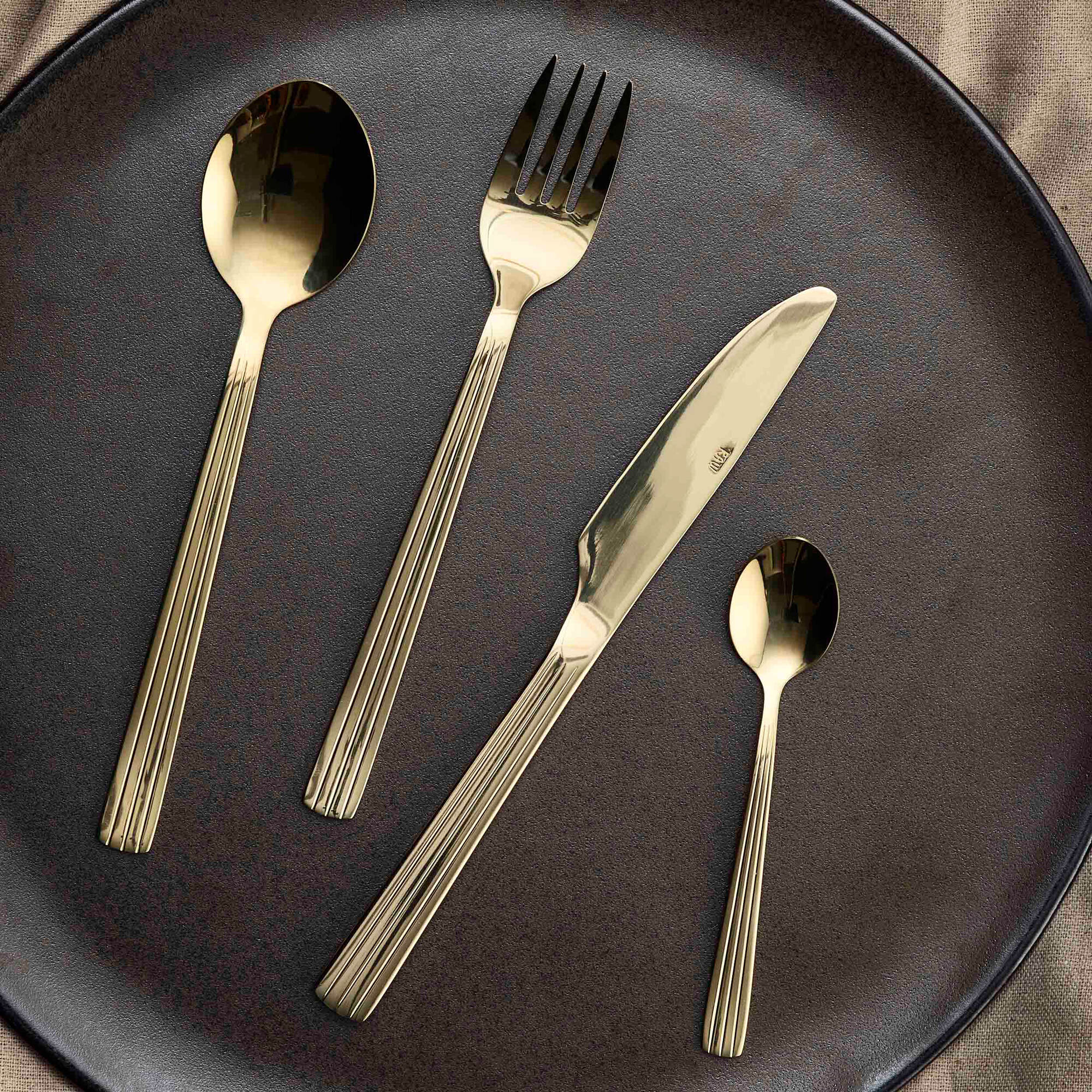 RAW cutlery set 16 pcs | Champagne Gold