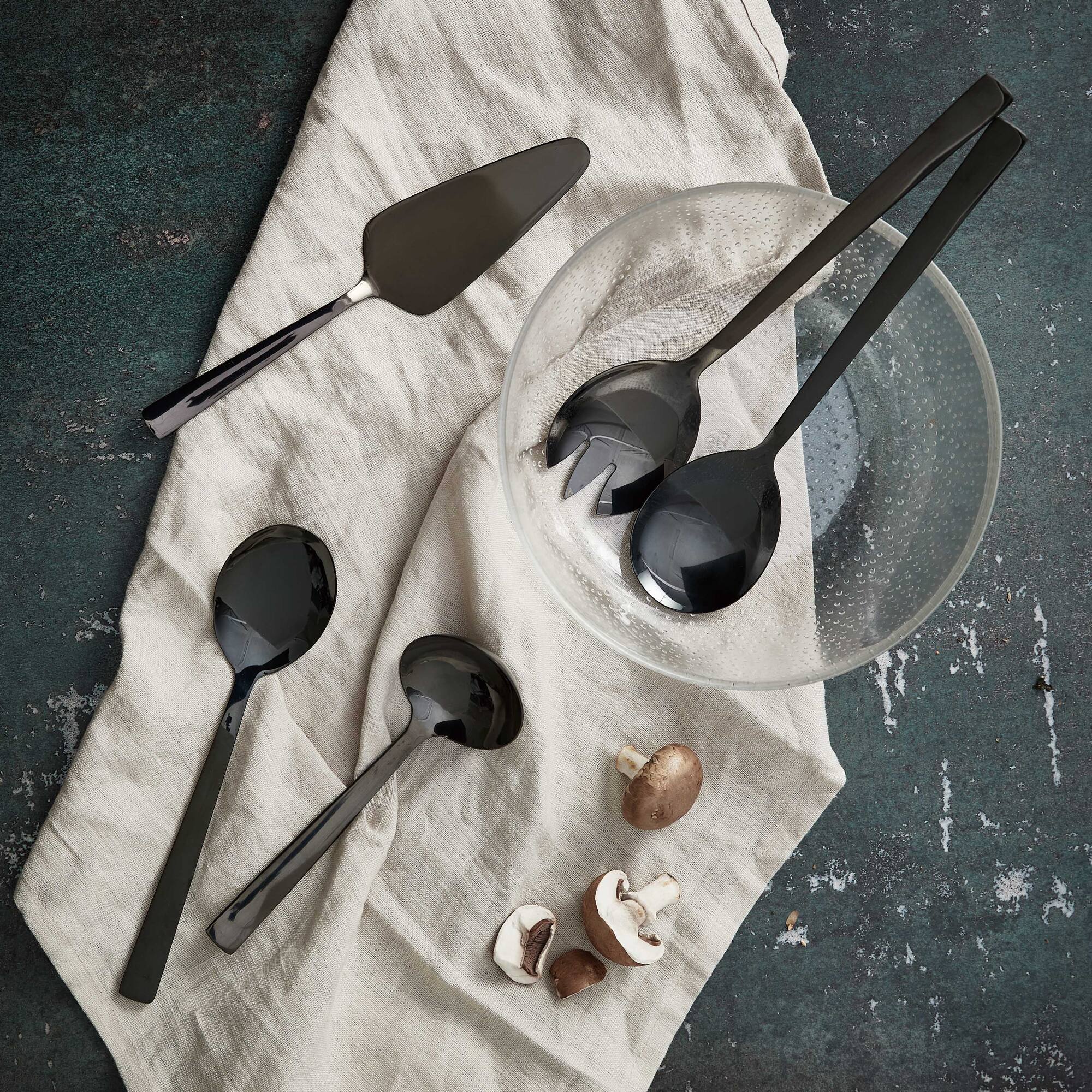 RAW sauce and potato spoon 2 pcs | Shiny Black