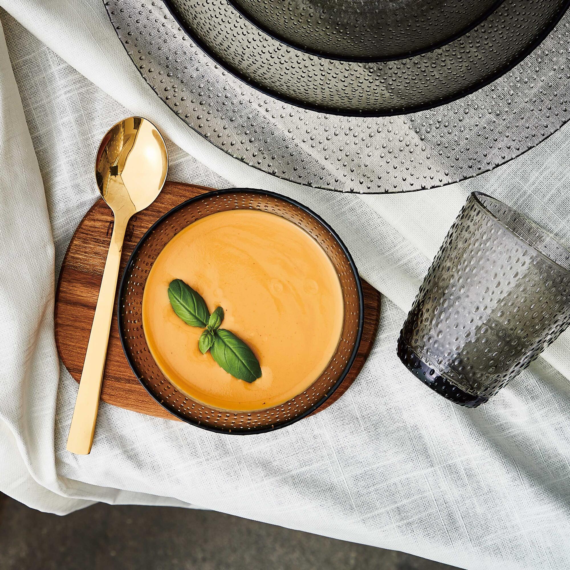 RAW Glass Beads bowl 14 cm | Smoke