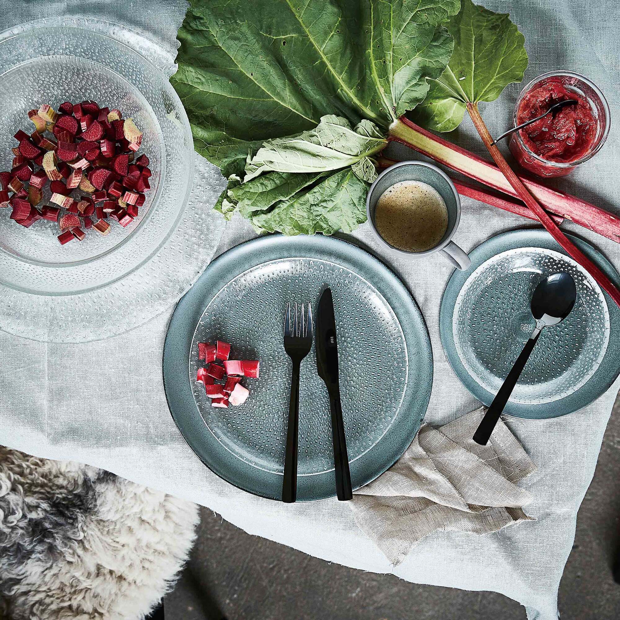 RAW Glass Beads lunch plate | Clear