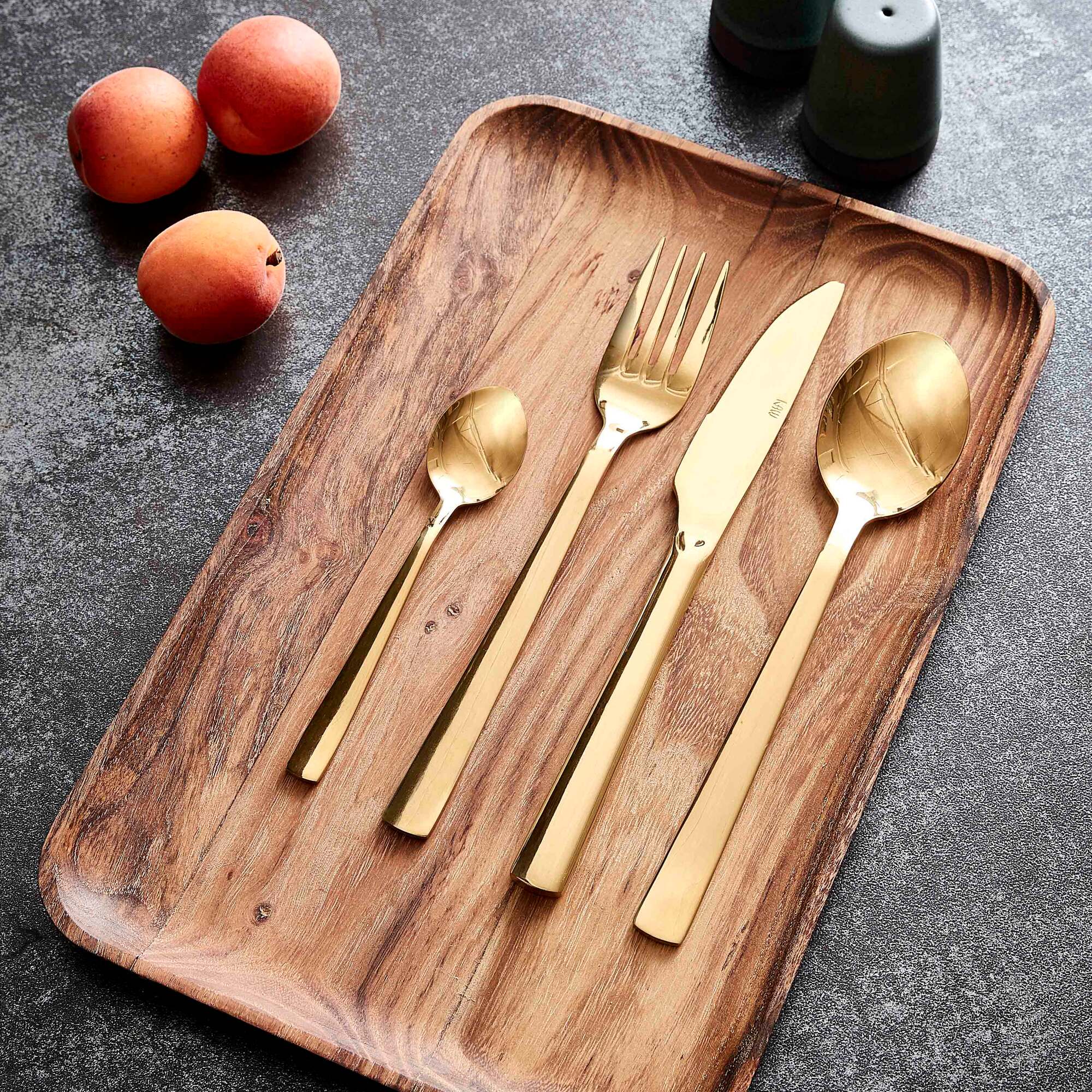 RAW cutlery set 16 pcs | Gold