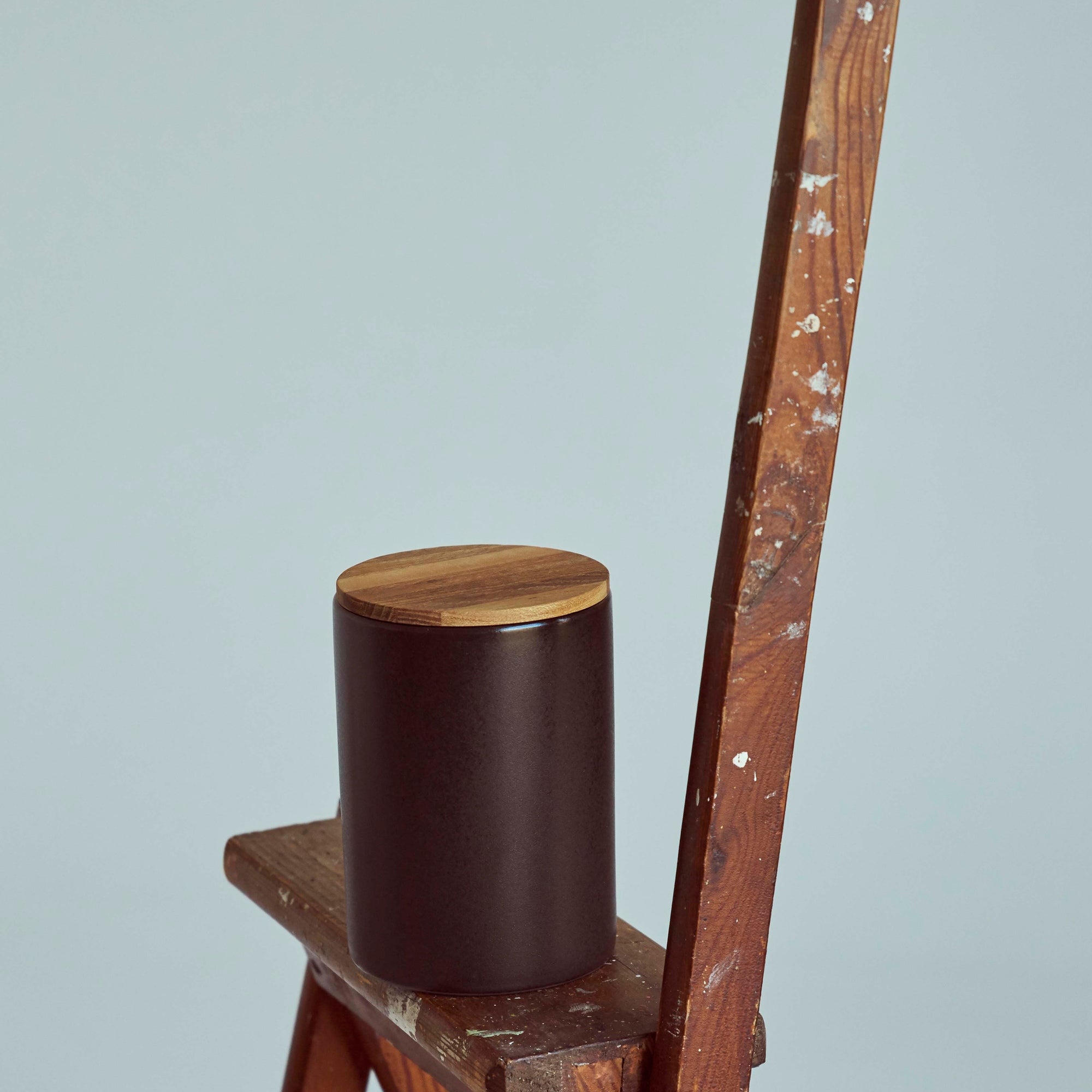 RAW storage with teak lid | Metallic Brown