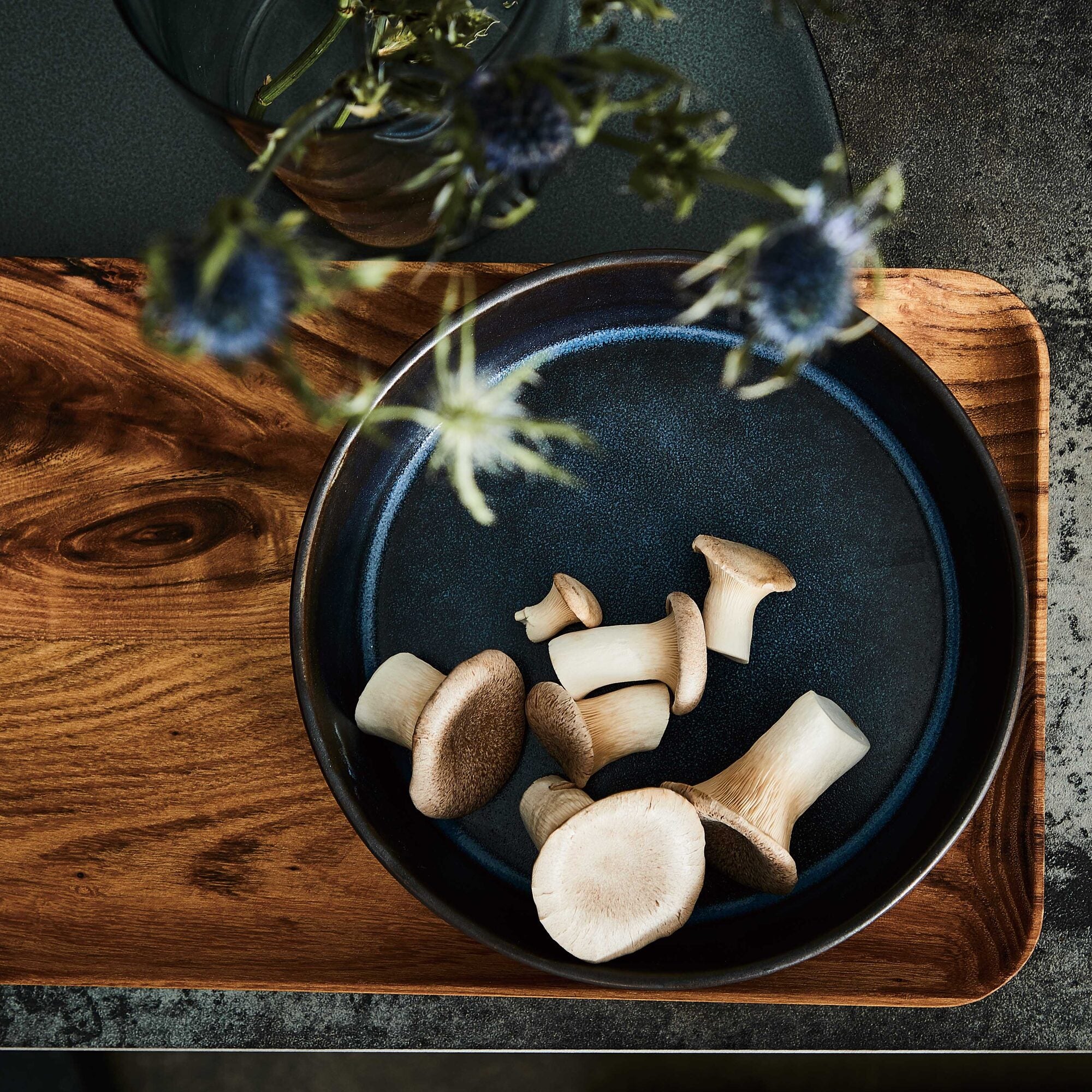 RAW Teak rectangular dinner plate | Natural