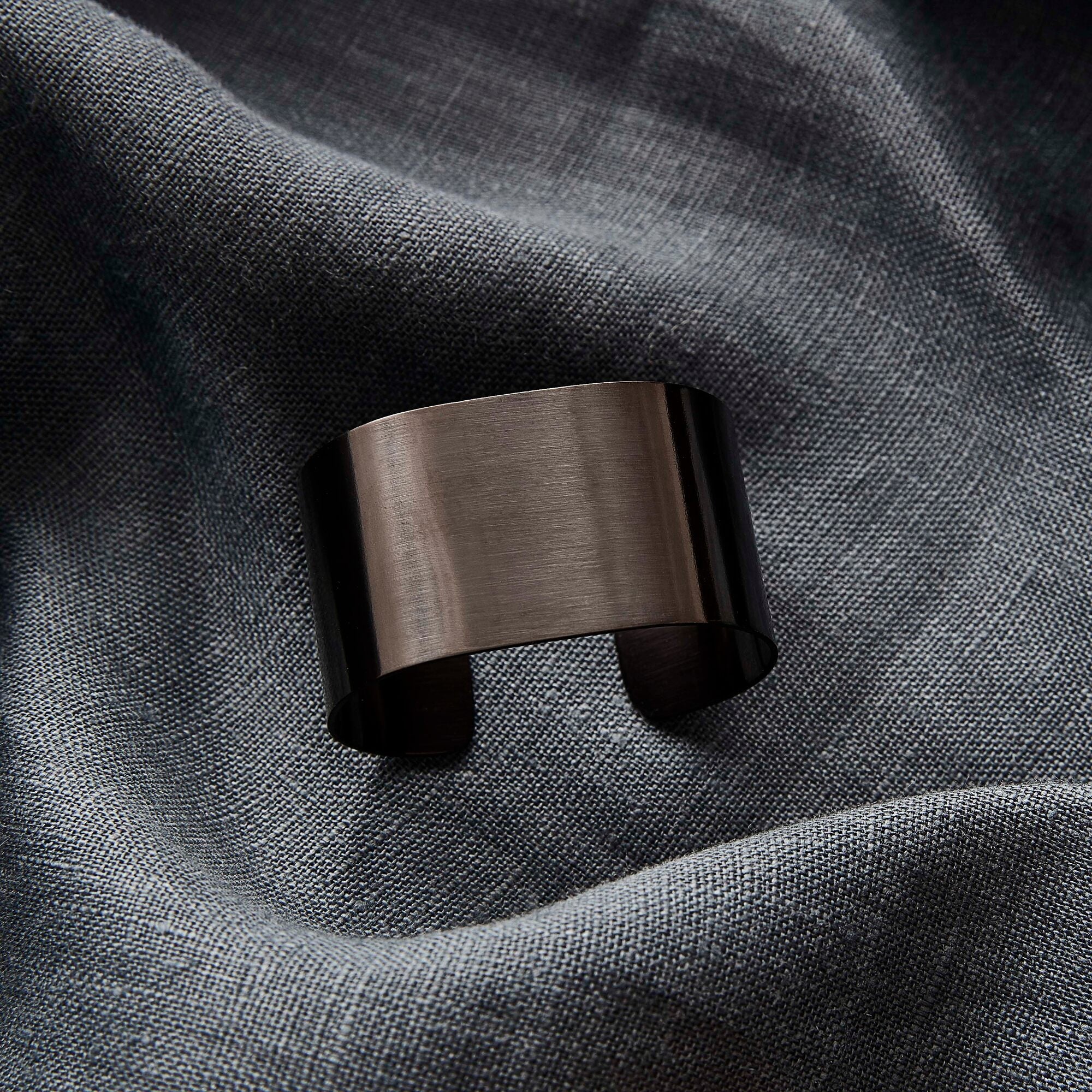RAW napkin ring 4 pcs | Shiny Black