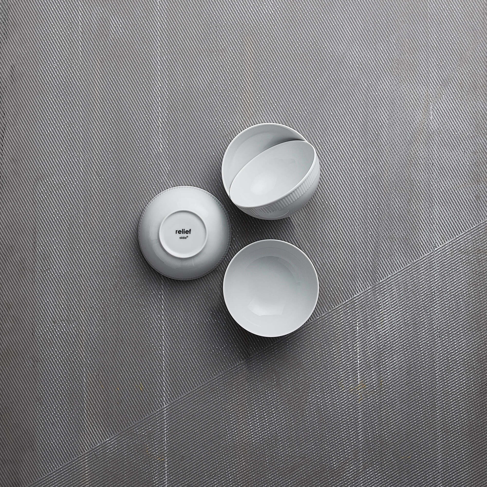 Relief bowl 4 pcs. | White