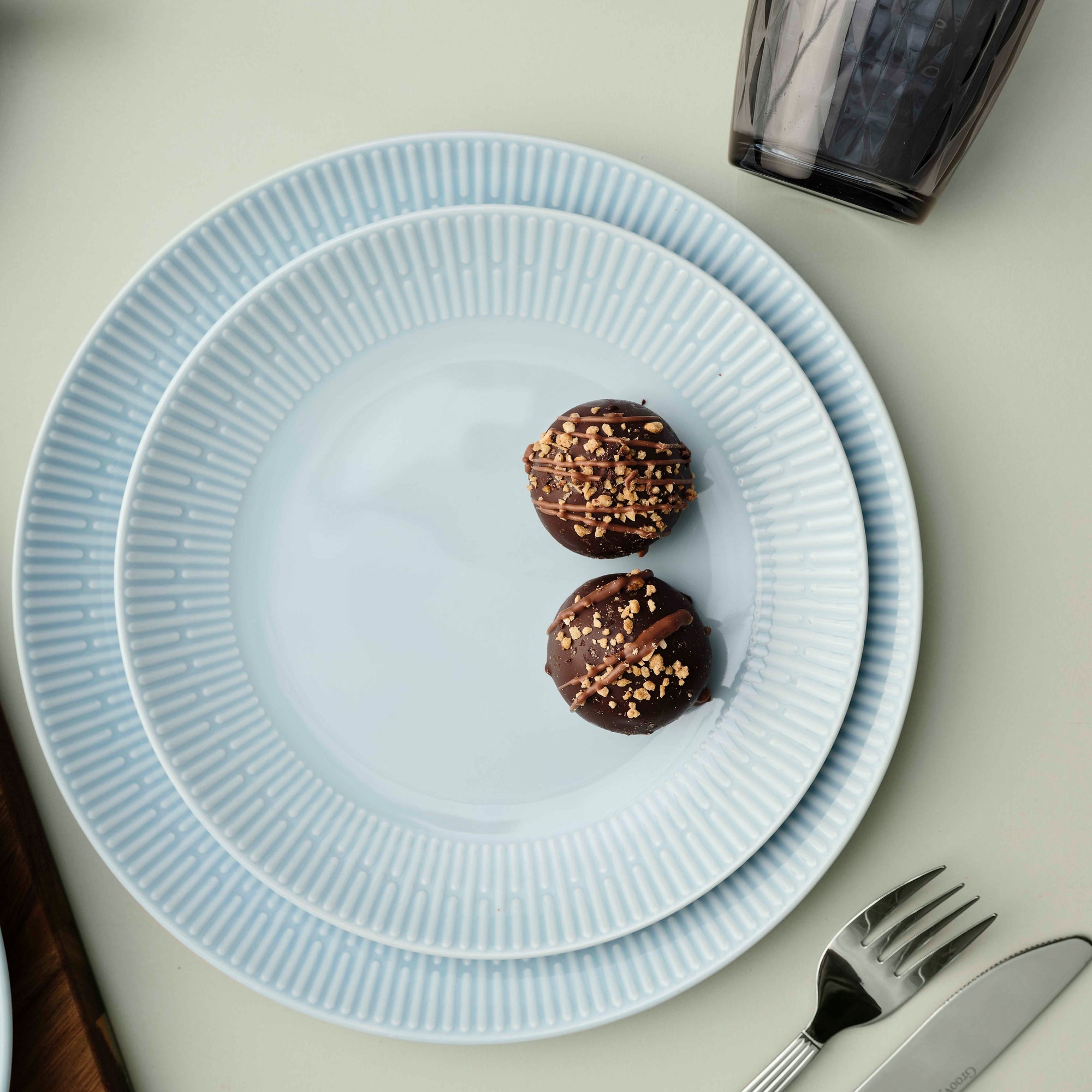 Relief lunch plate | Light Blue