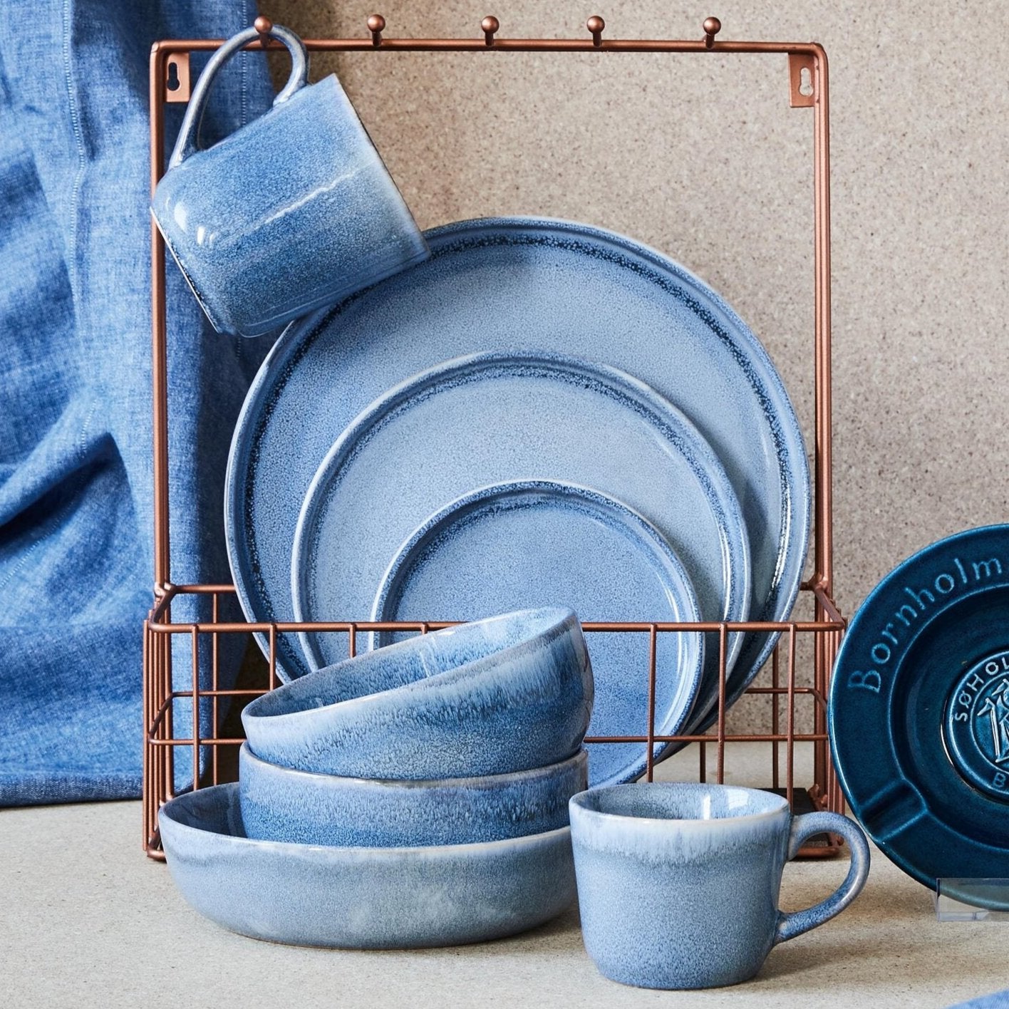 SØHOLM Sonja Blue mug with handle | Blue