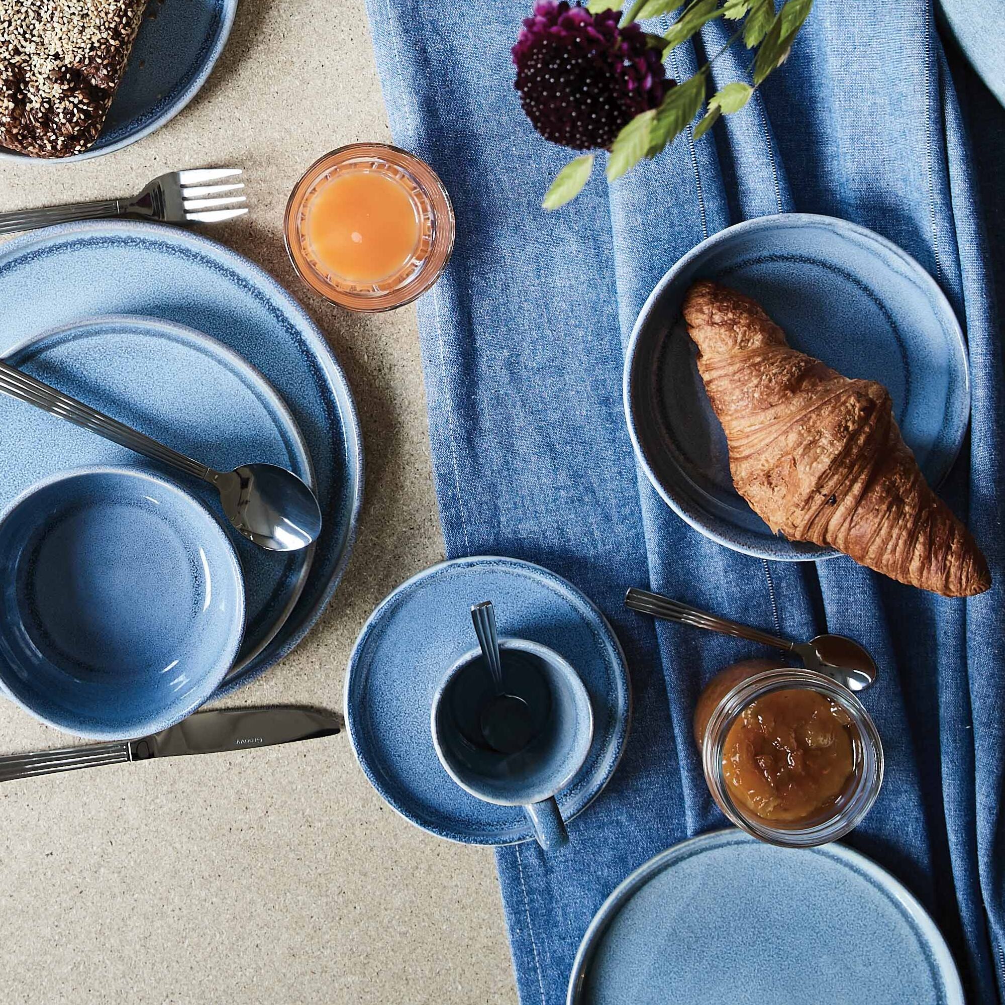 SØHOLM Sonja Blue cup with saucer | Blue