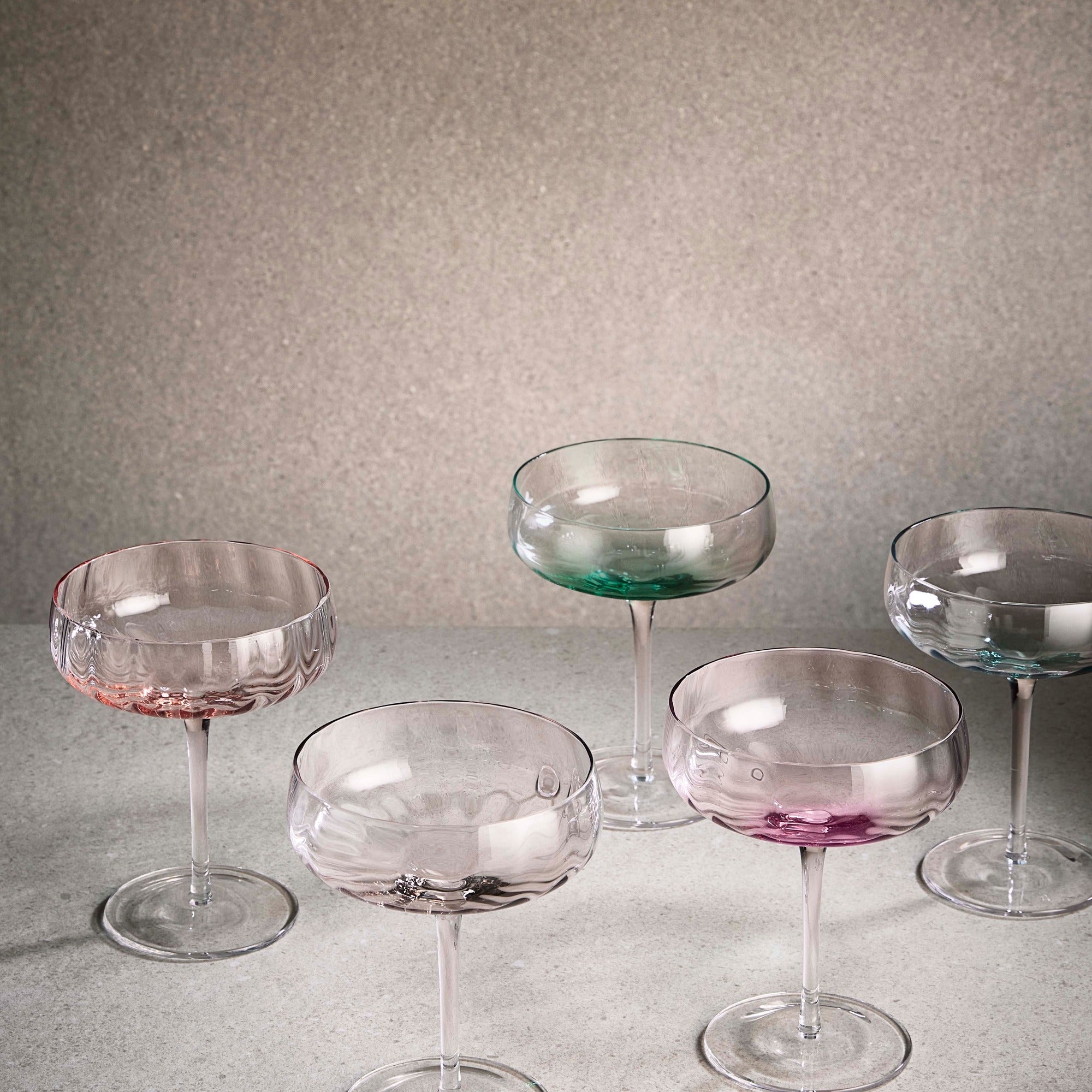 SØHOLM Sonja champagne bowl | Raspberry Red