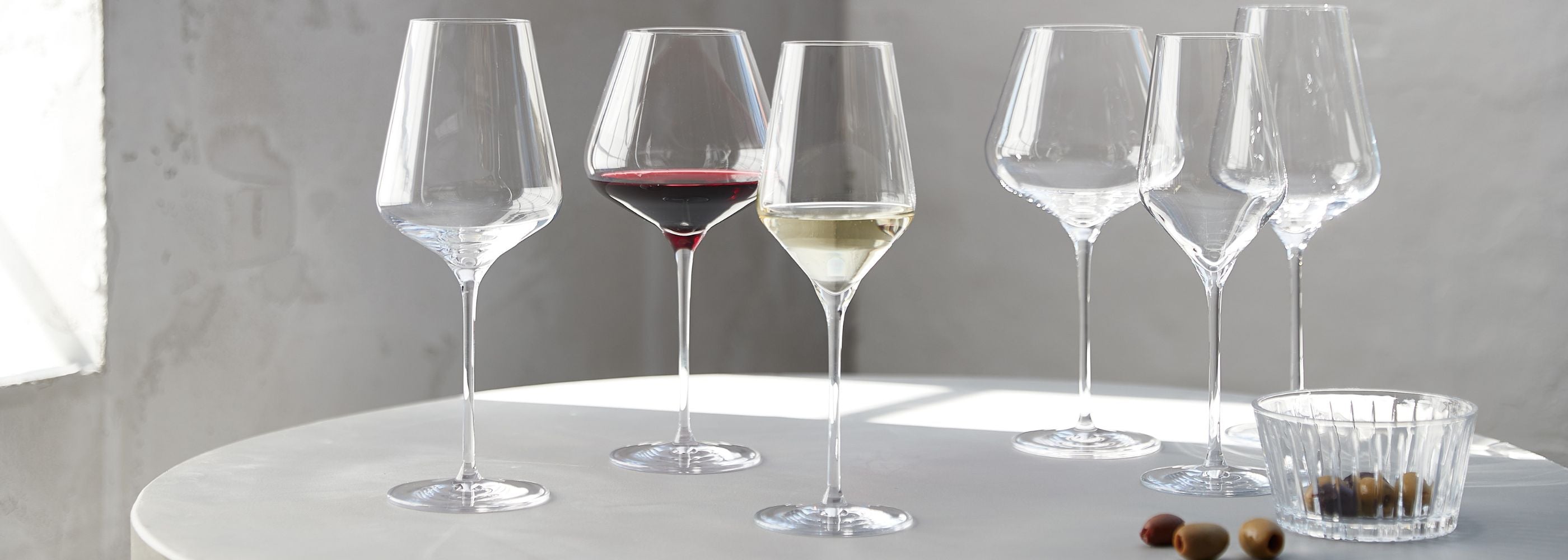 White wine glasses
