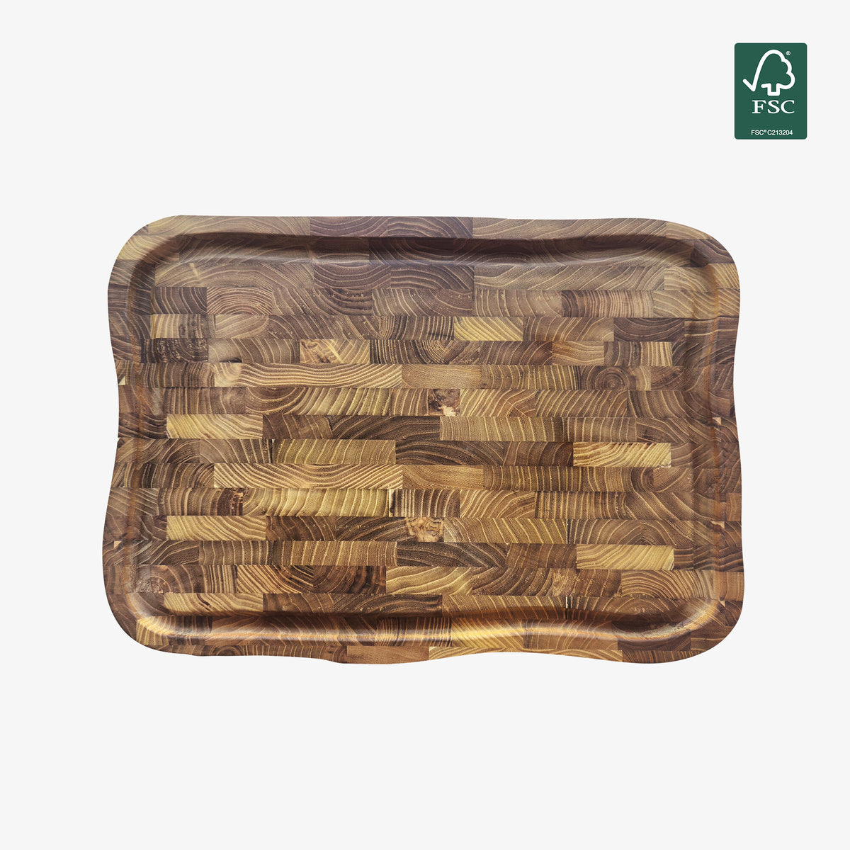 RAW Teak cutting board with juice groovy 45 x 33 | Natural