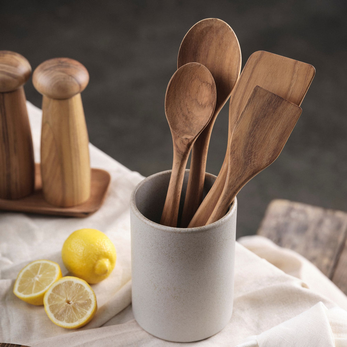 RAW Teak spoon 32 cm | Natural