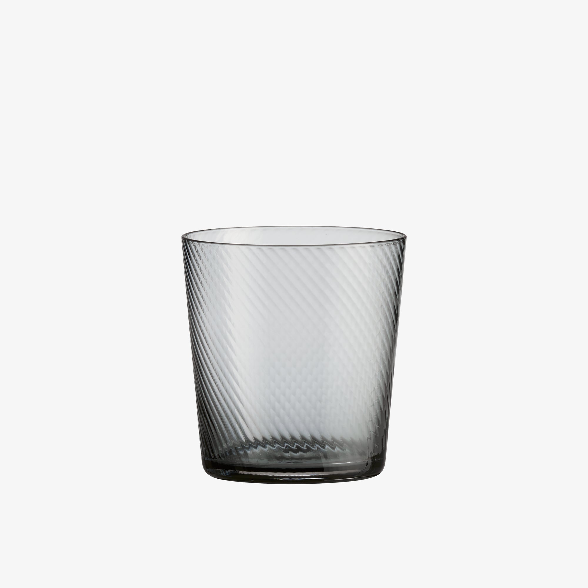 RAW Unique Swirl water glass | Smoke