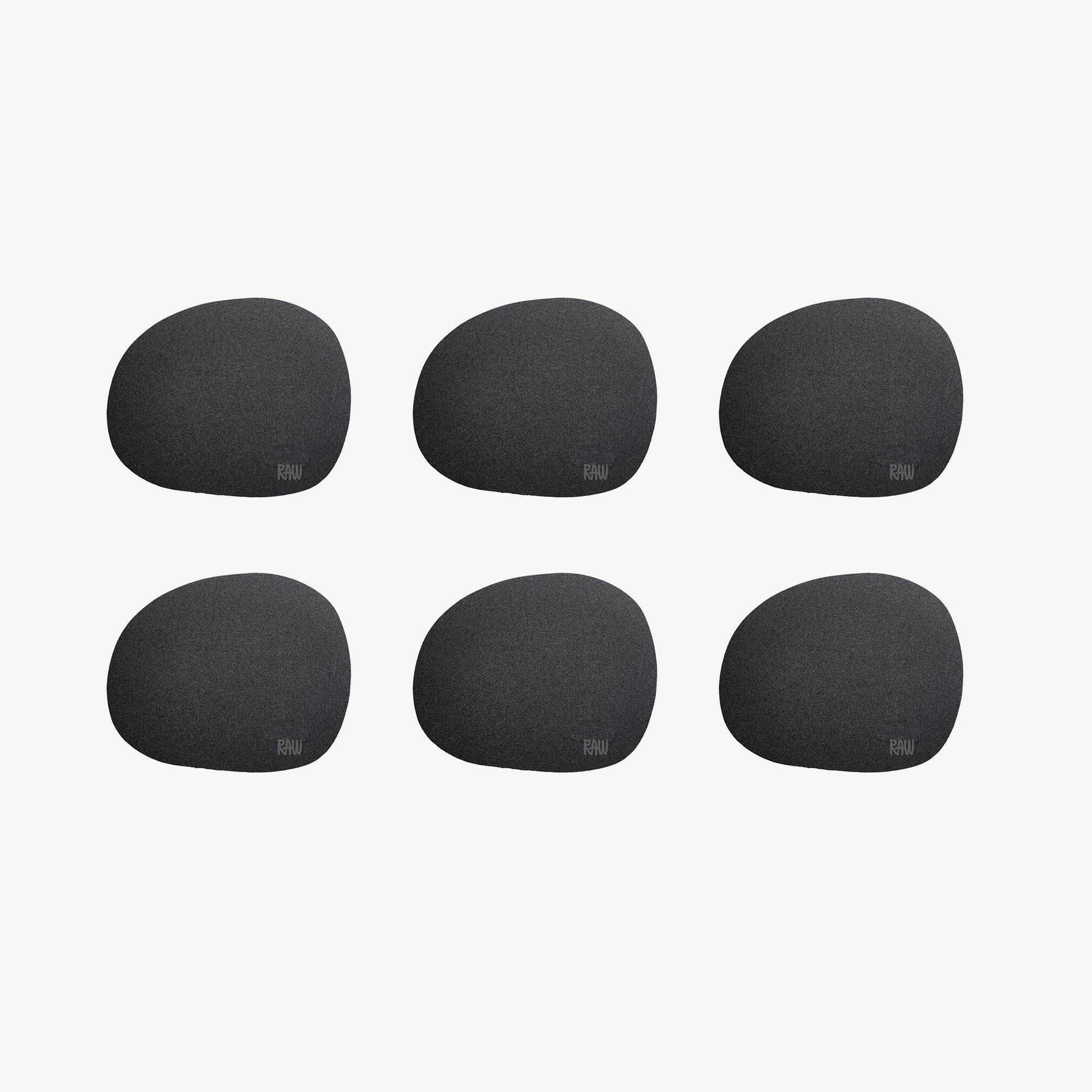 RAW Silicone coasters 6 pcs. | Black