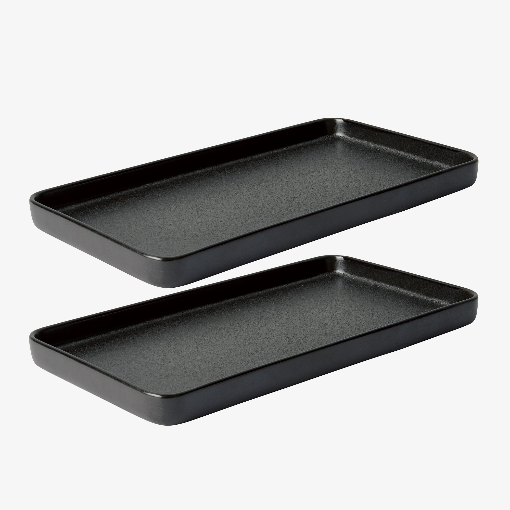RAW rectangular dish 2 pcs. | Titanium Black