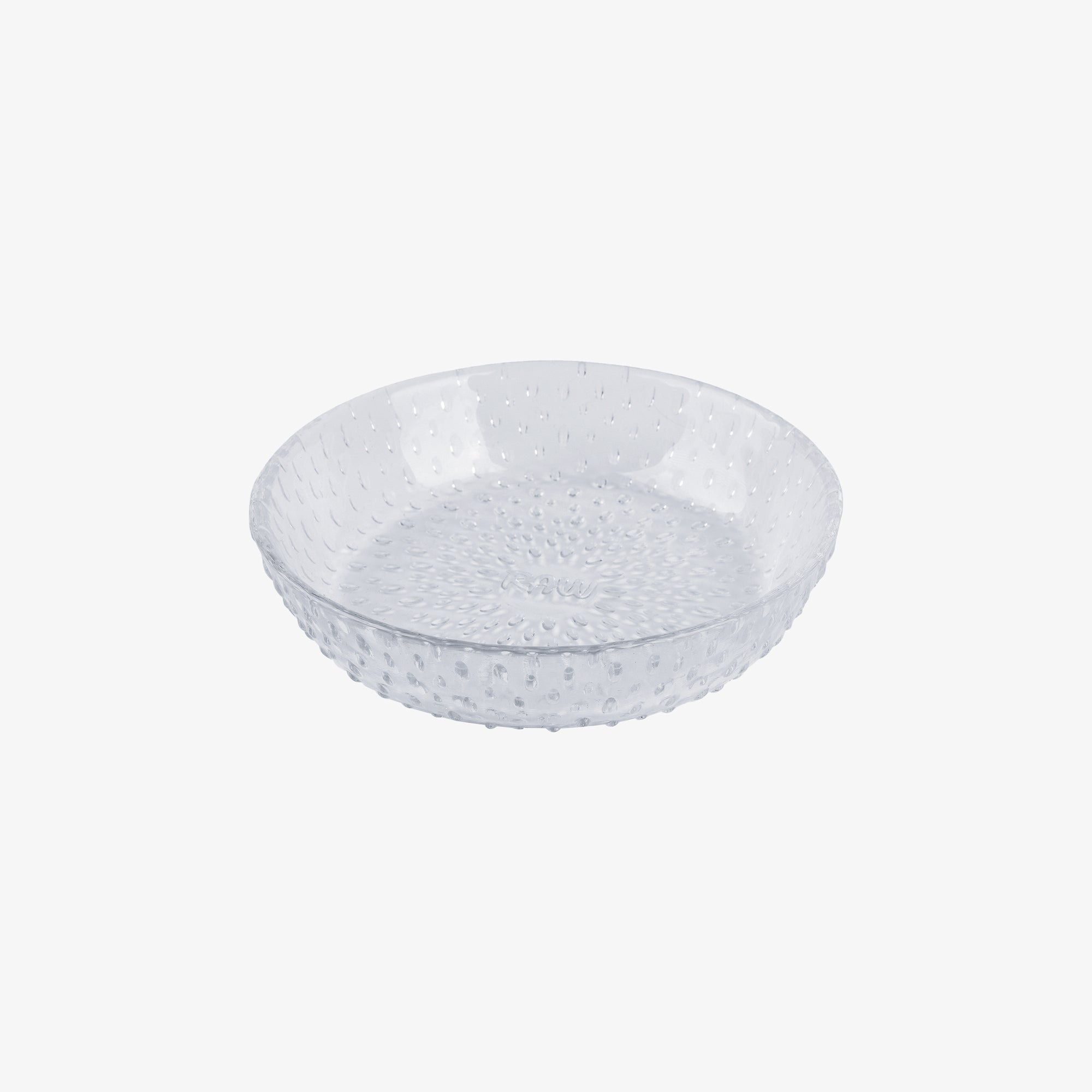 RAW Glass Beads ice cream plate | Clear