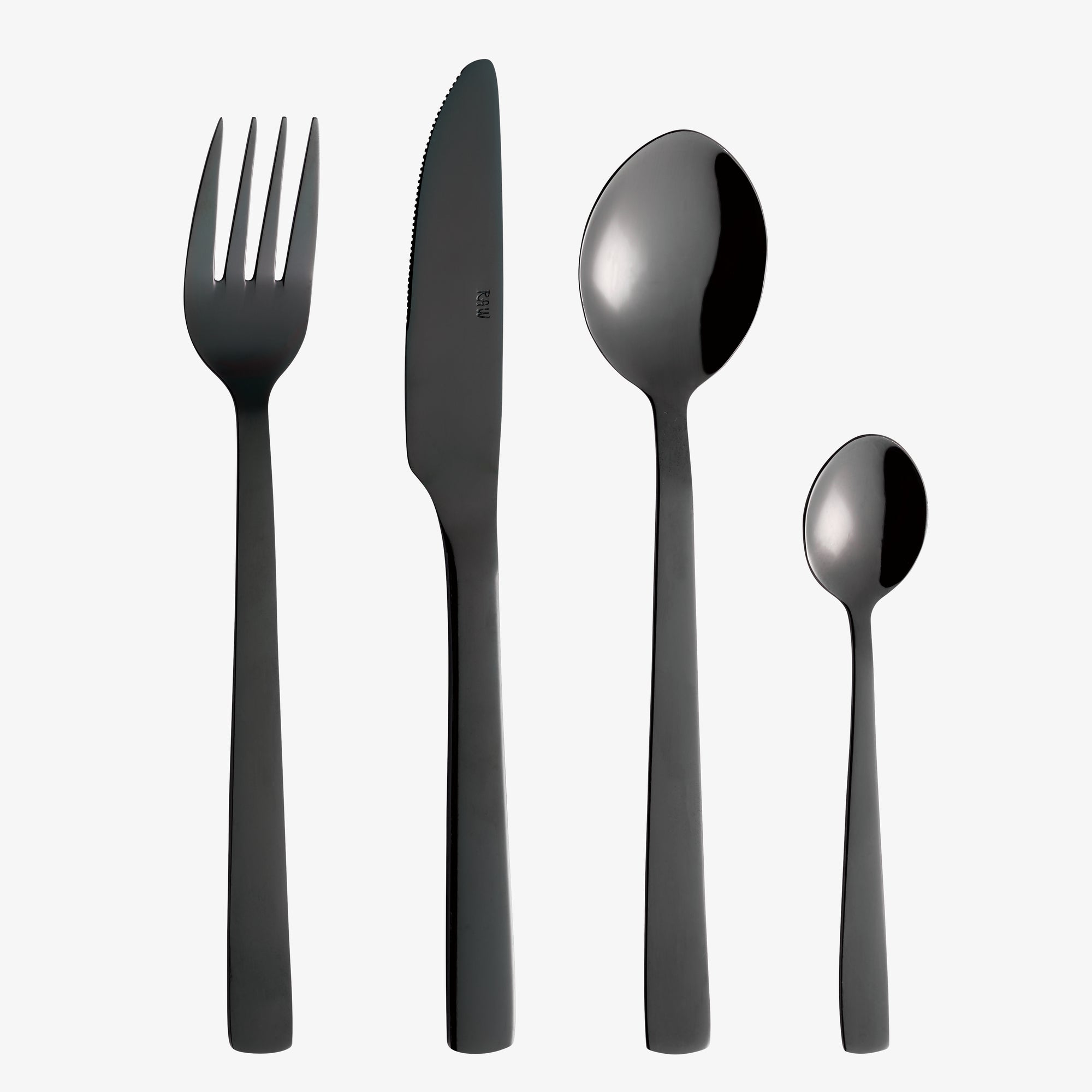 RAW cutlery set 48 pcs | Shiny Black