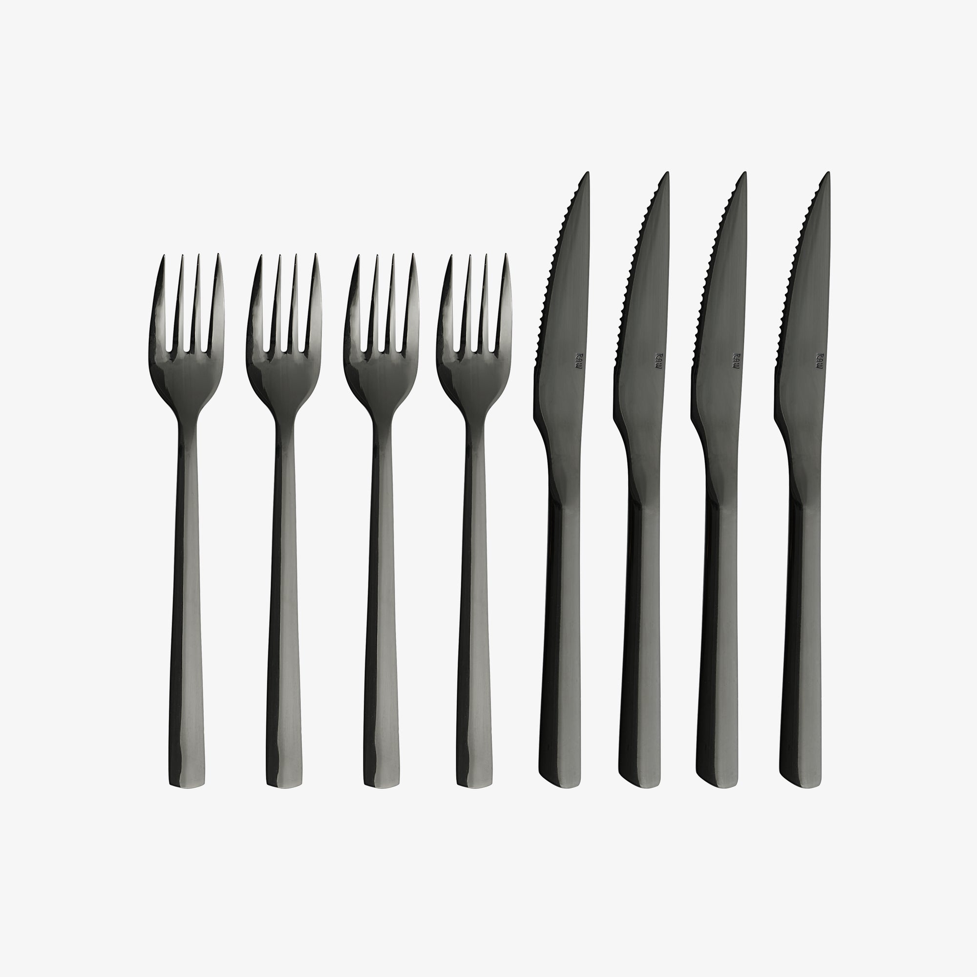 RAW steak set 8 pcs | Shiny Black