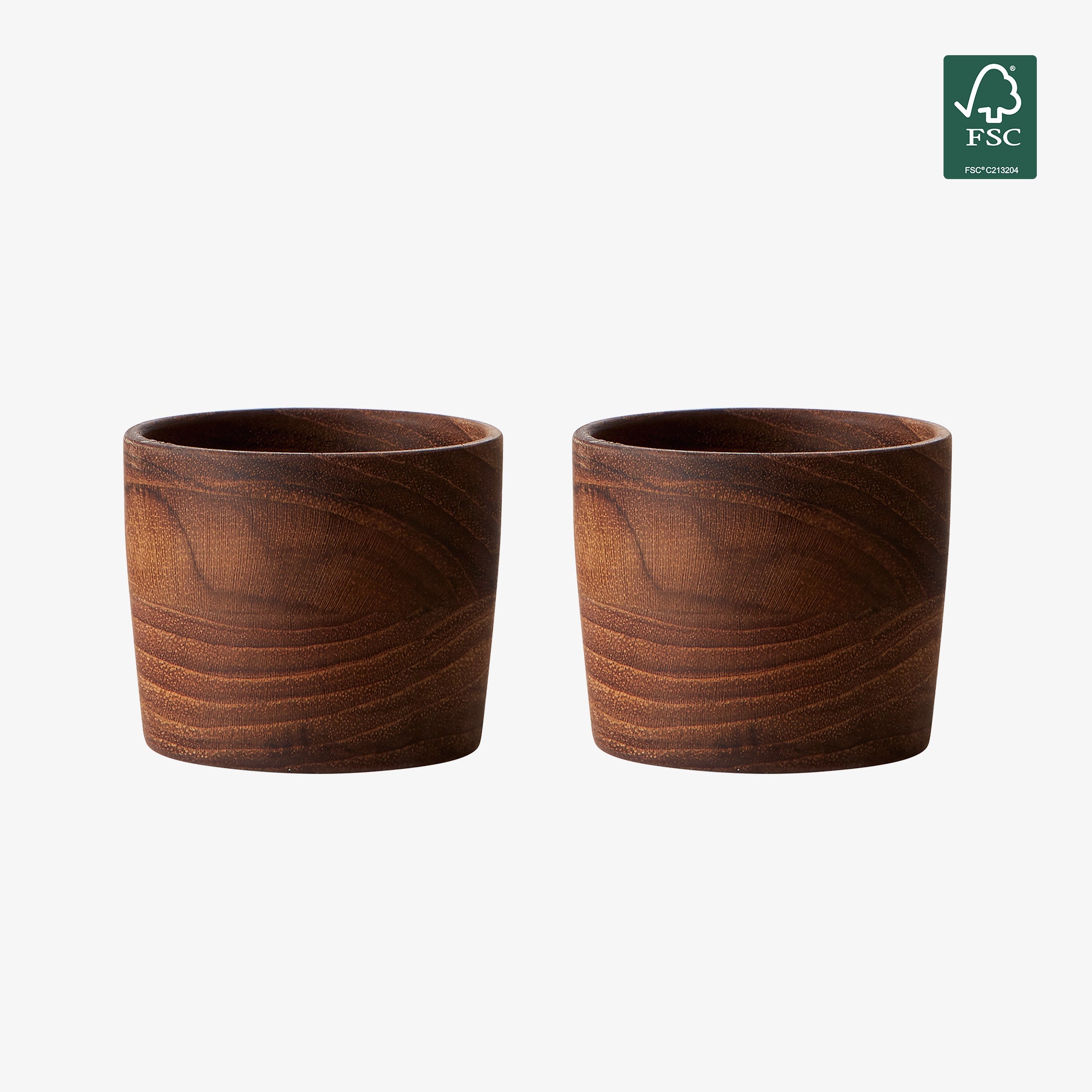 RAW Teak egg cup 2 pcs. | Natural