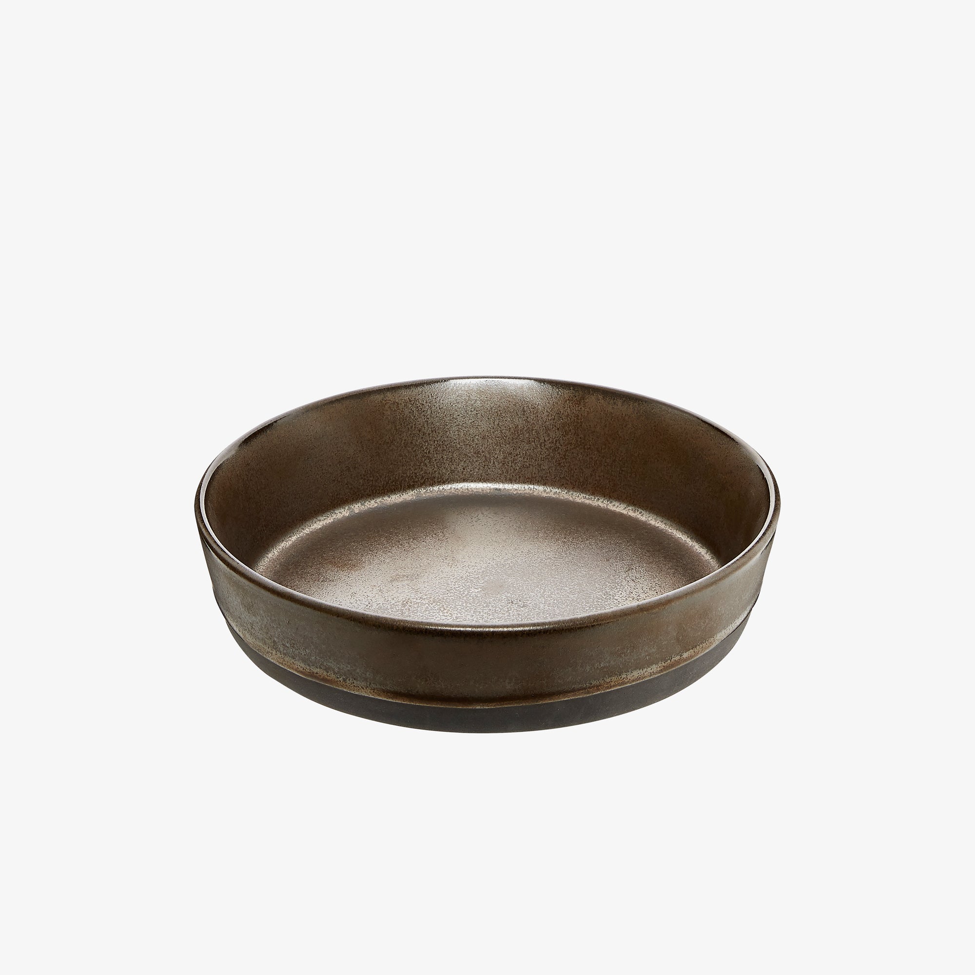 RAW soup plate | Metallic Brown