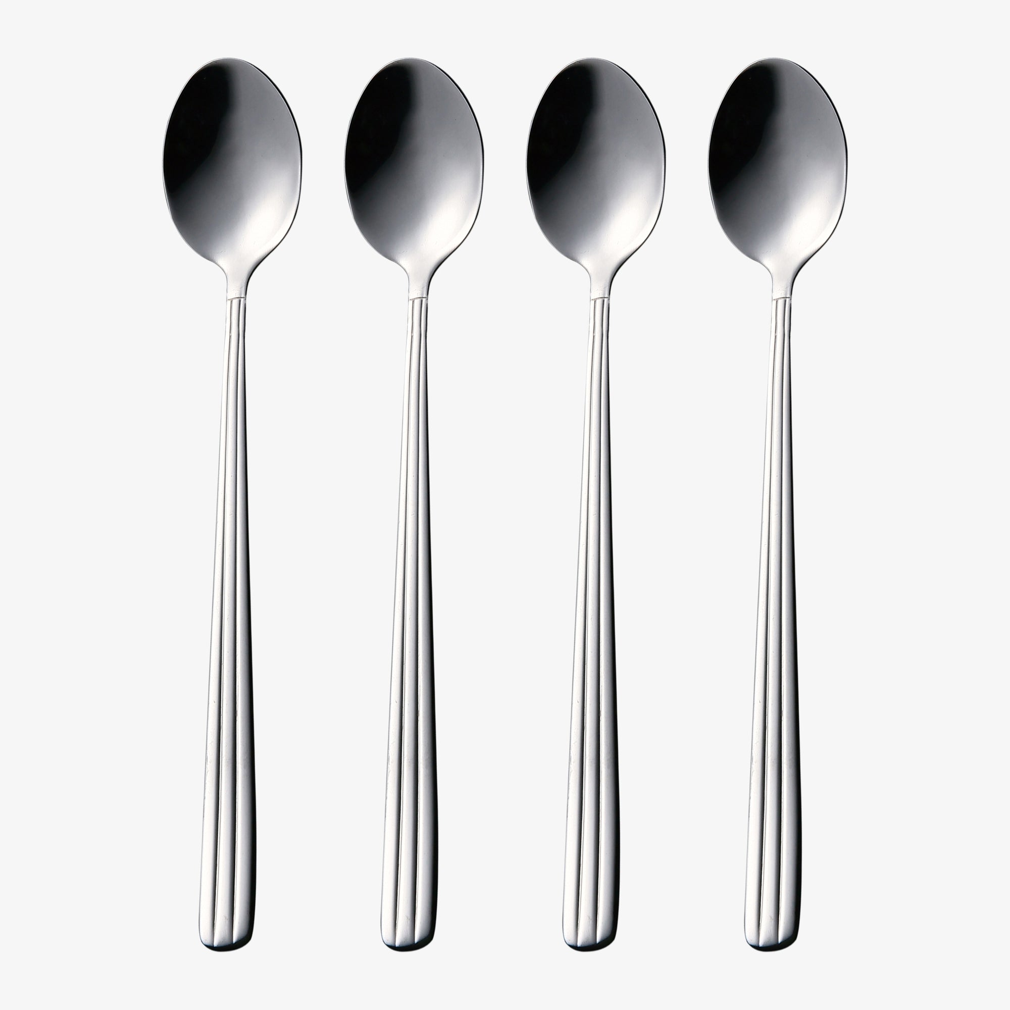Groovy café latte spoon 4 pcs. | Mirror Polish