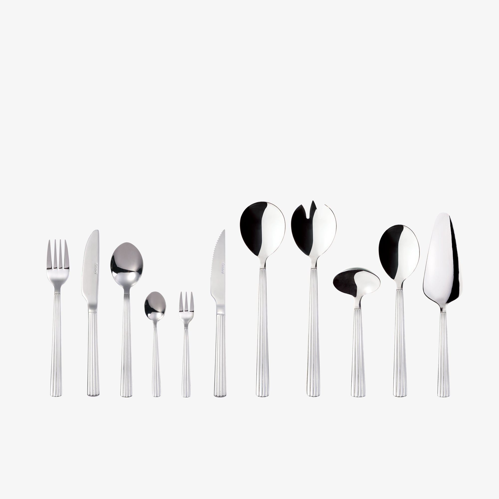 Groovy cutlery set 77 pieces | Mirror Polish
