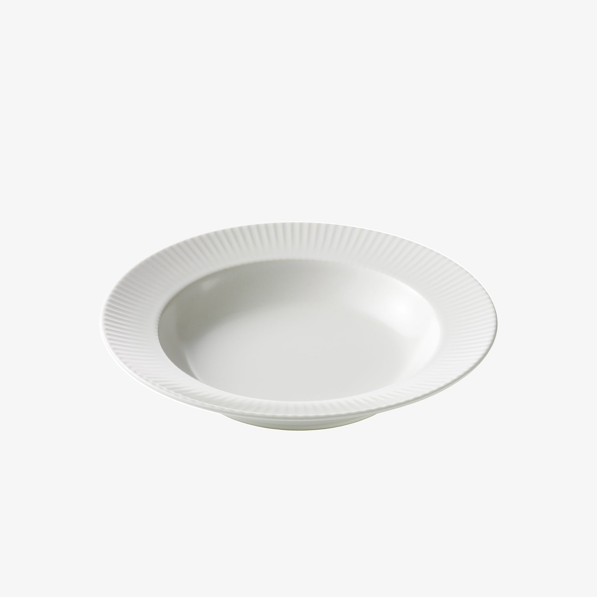 Groovy soup plate | White
