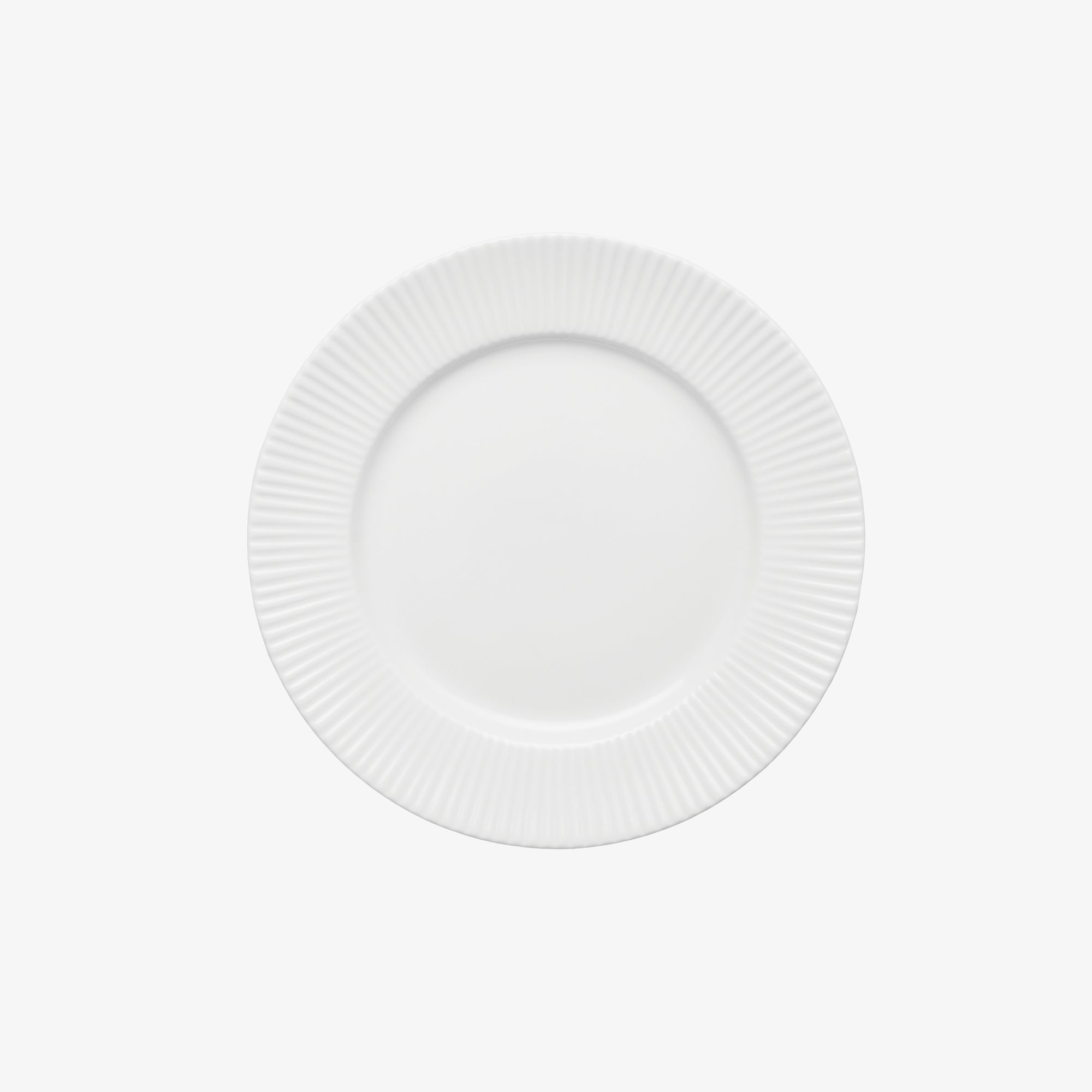 Groovy porcelain dessert plate | White