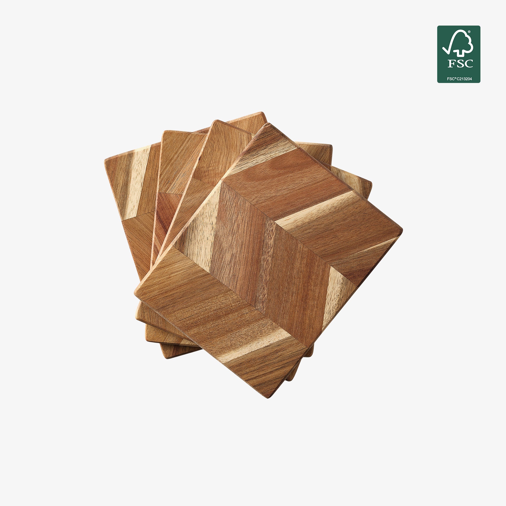 Acacia butter boards 4 pcs. | Natural