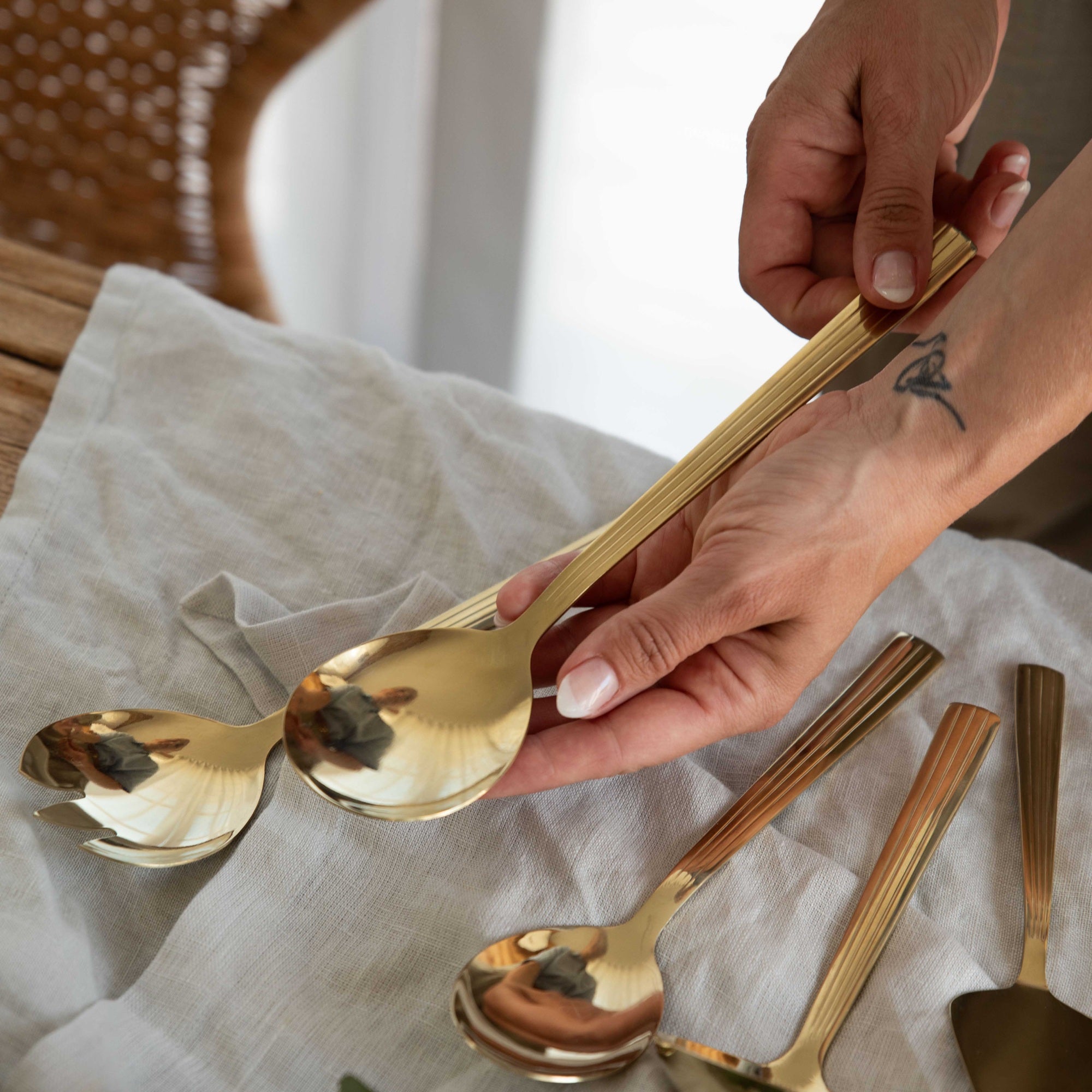 RAW salad set 2 pcs | Champagne Gold