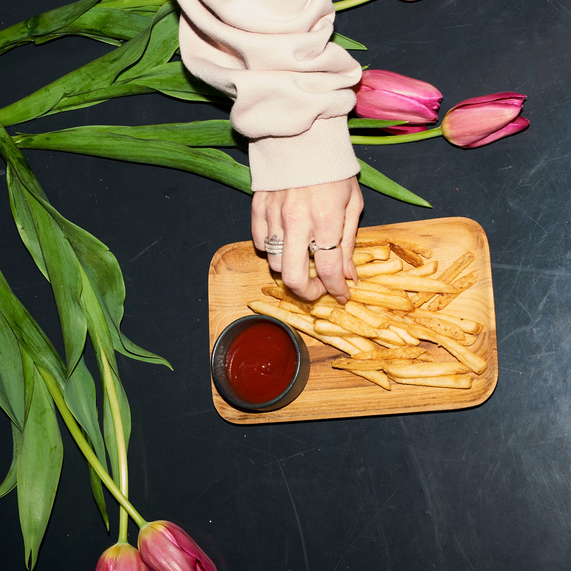 RAW Teak rectangular lunch plate | Natural