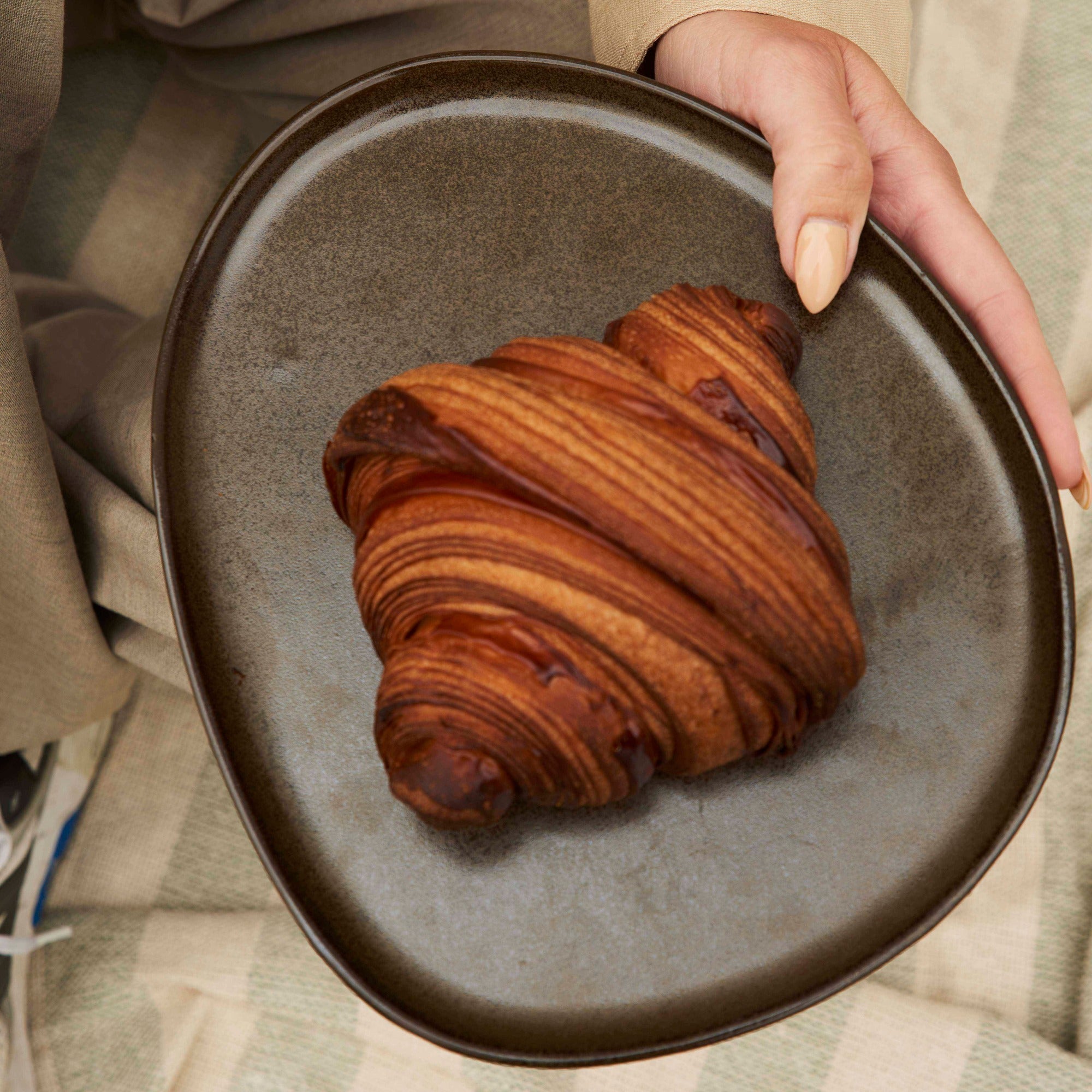 RAW Organic lunch plate | Metallic Brown