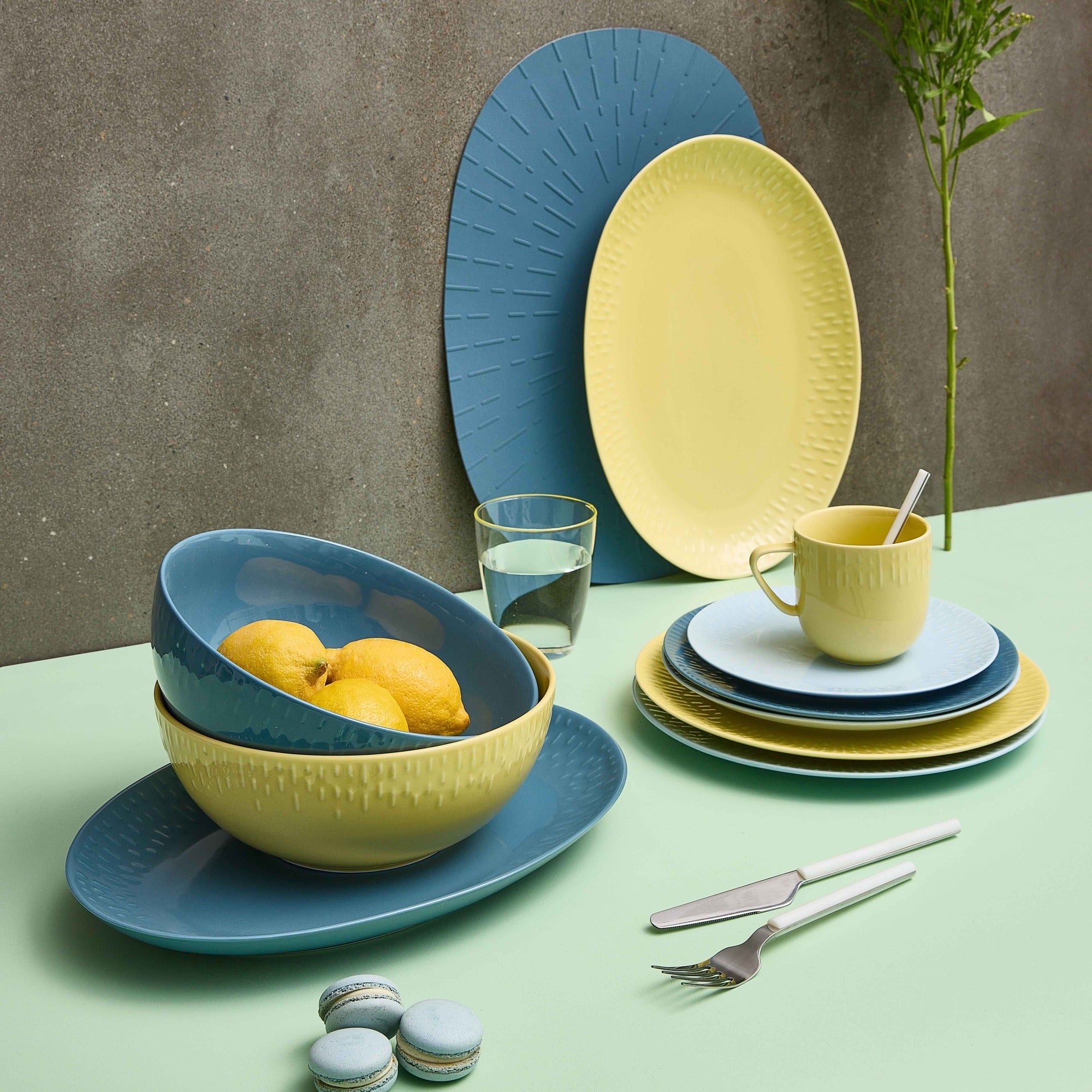 Confetti dinner plate | Lemon