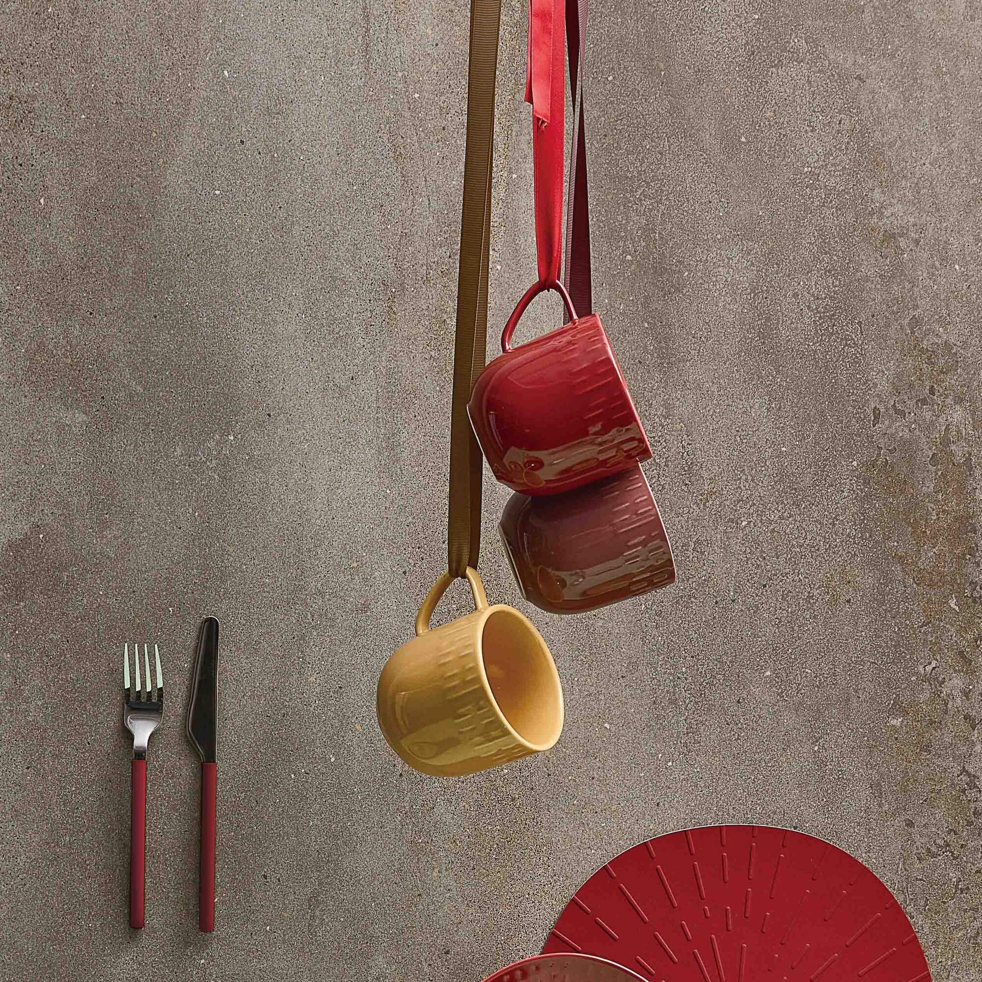 Confetti mug with handle | Bordeaux