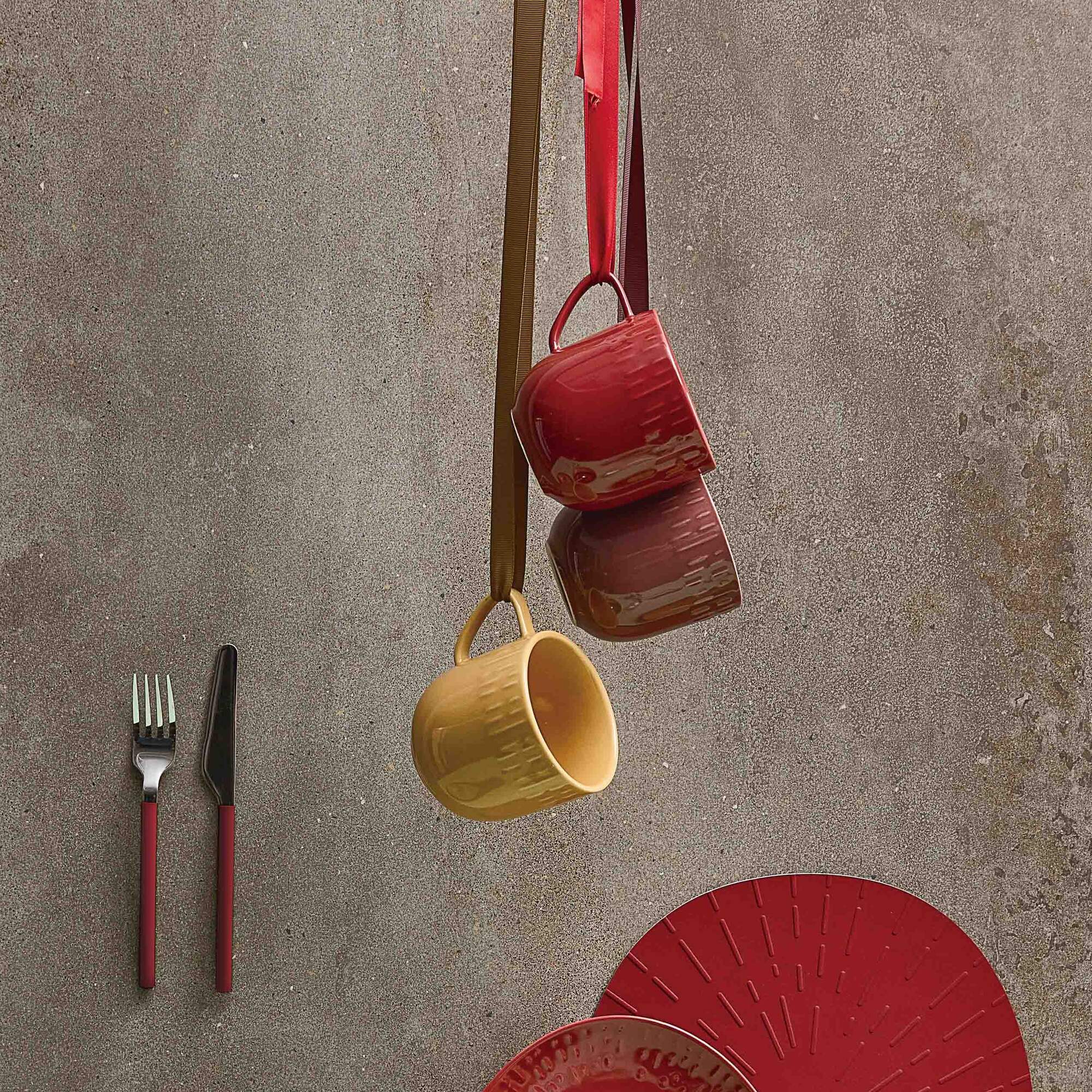 Confetti mug with handle | Mustard