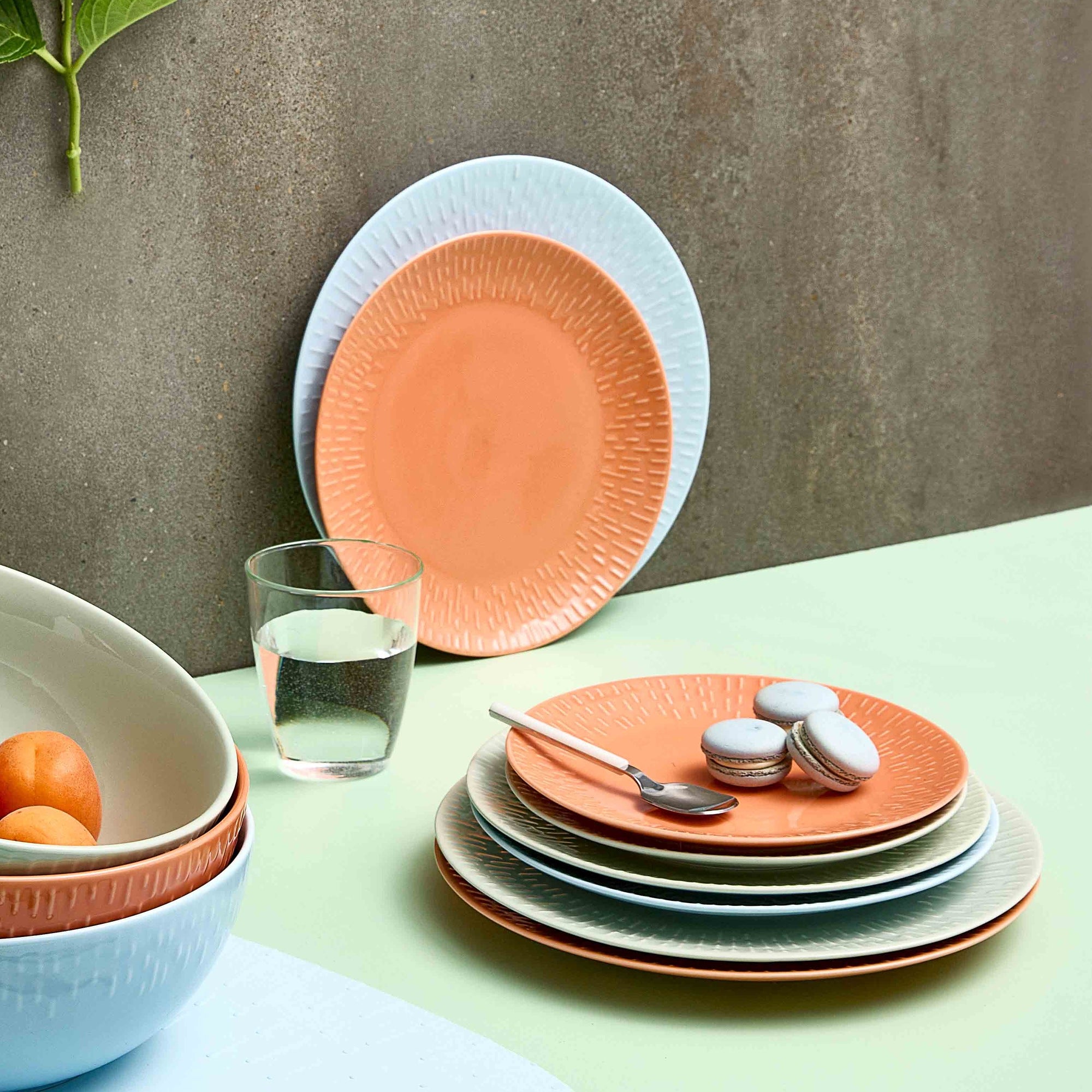 Confetti dinner plate | Aqua