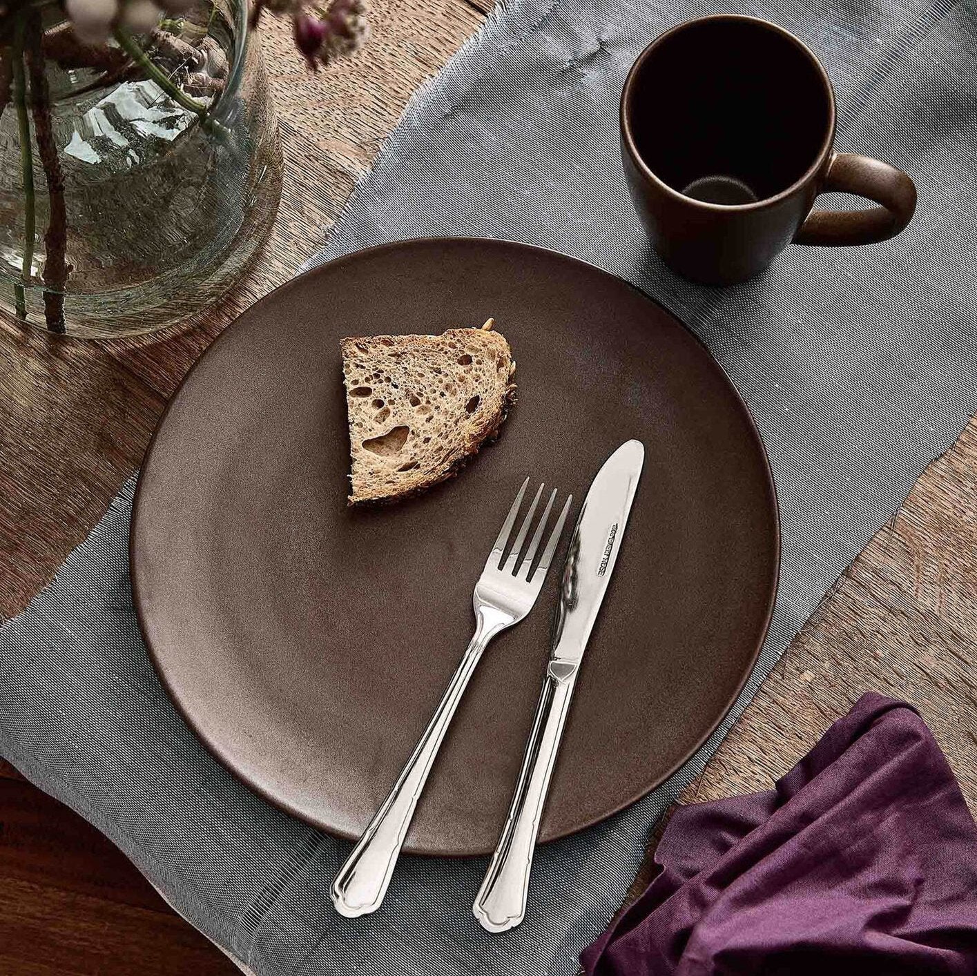Ceramic Workshop dinner plate | Matte Brown