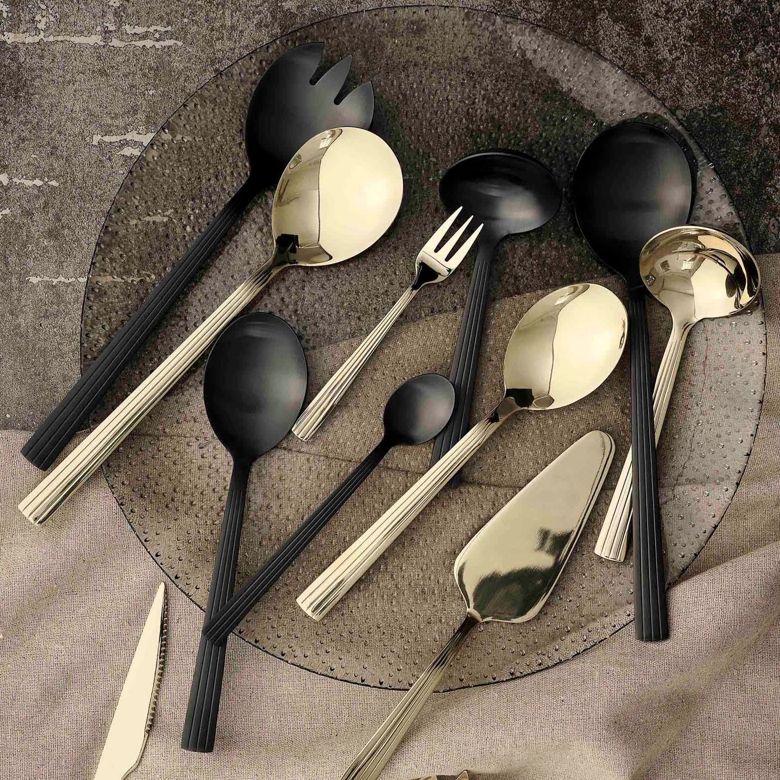 RAW sauce and potato spoon 2 pcs | Matte Black