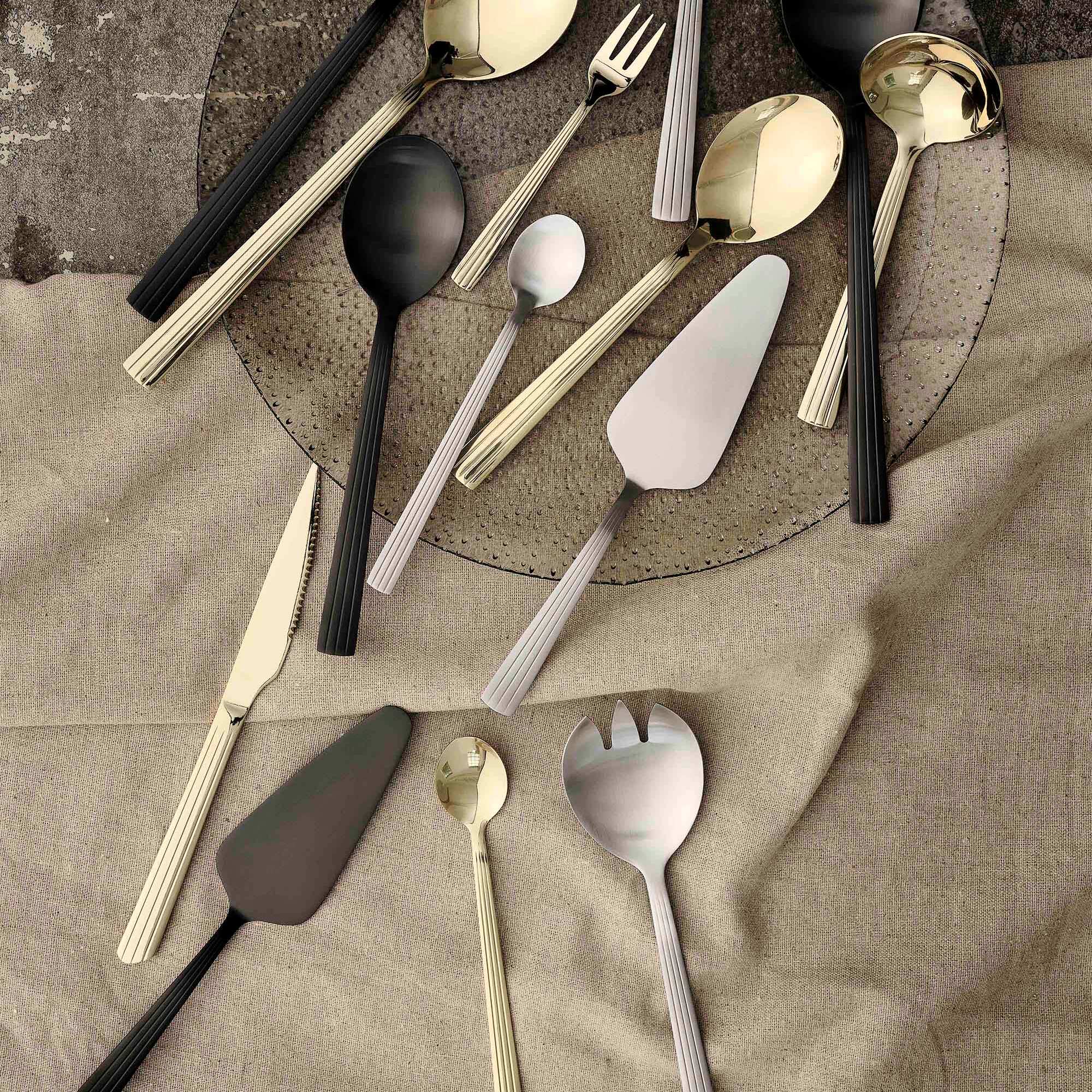 RAW café latte spoon 4 pcs | Matte Steel