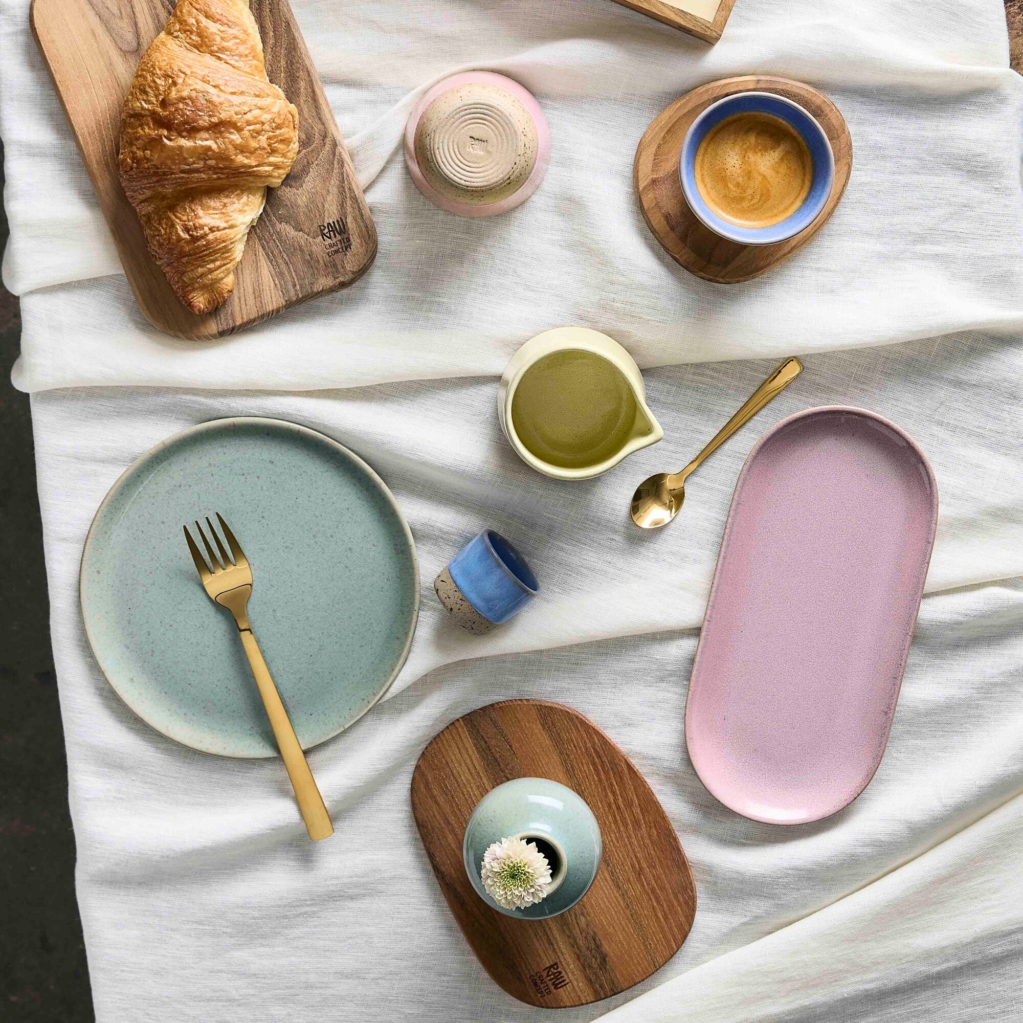 RAW Colour dessert plate | Greenish