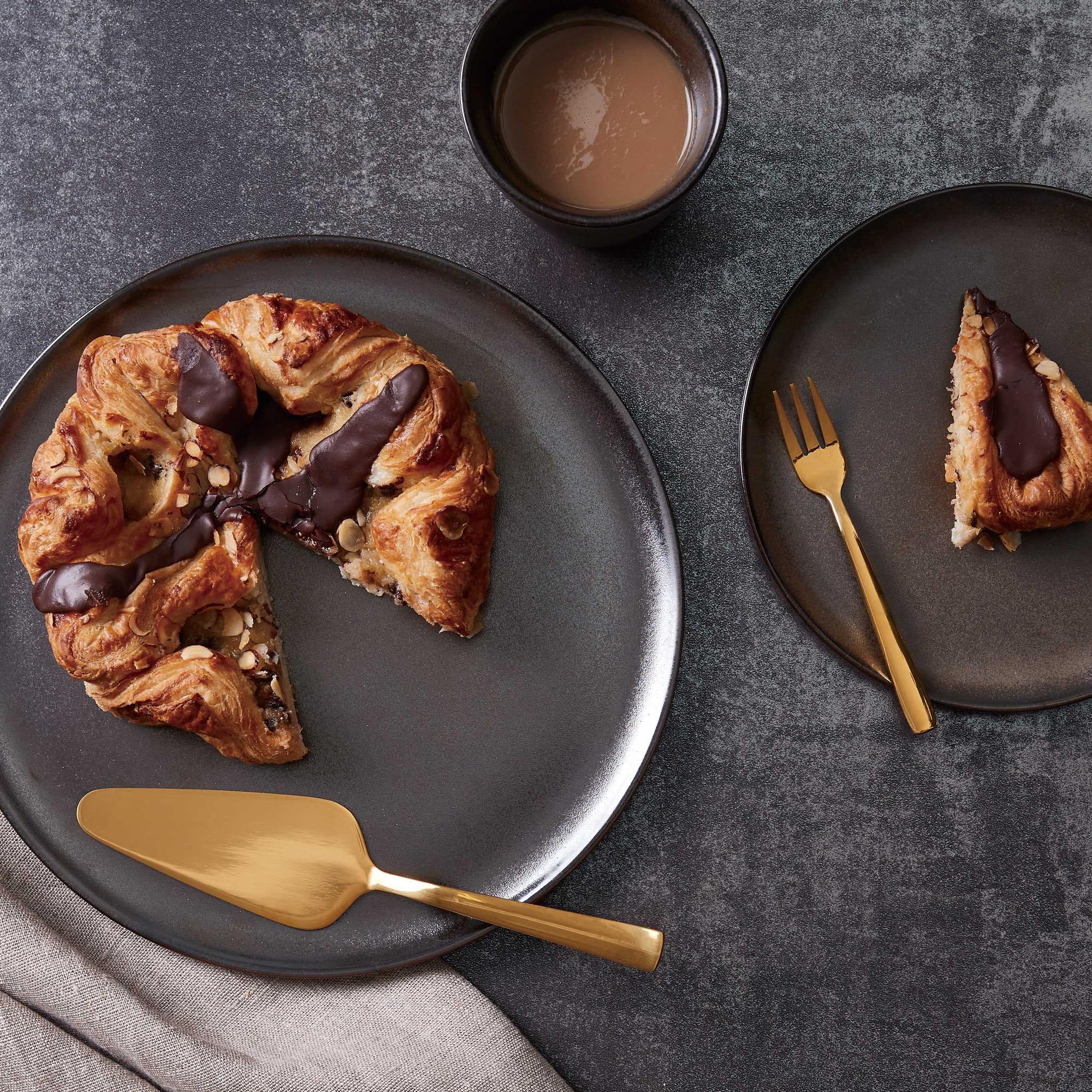 RAW dessert plate | Metallic Brown