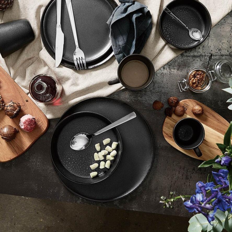 RAW soup plate | Titanium Black
