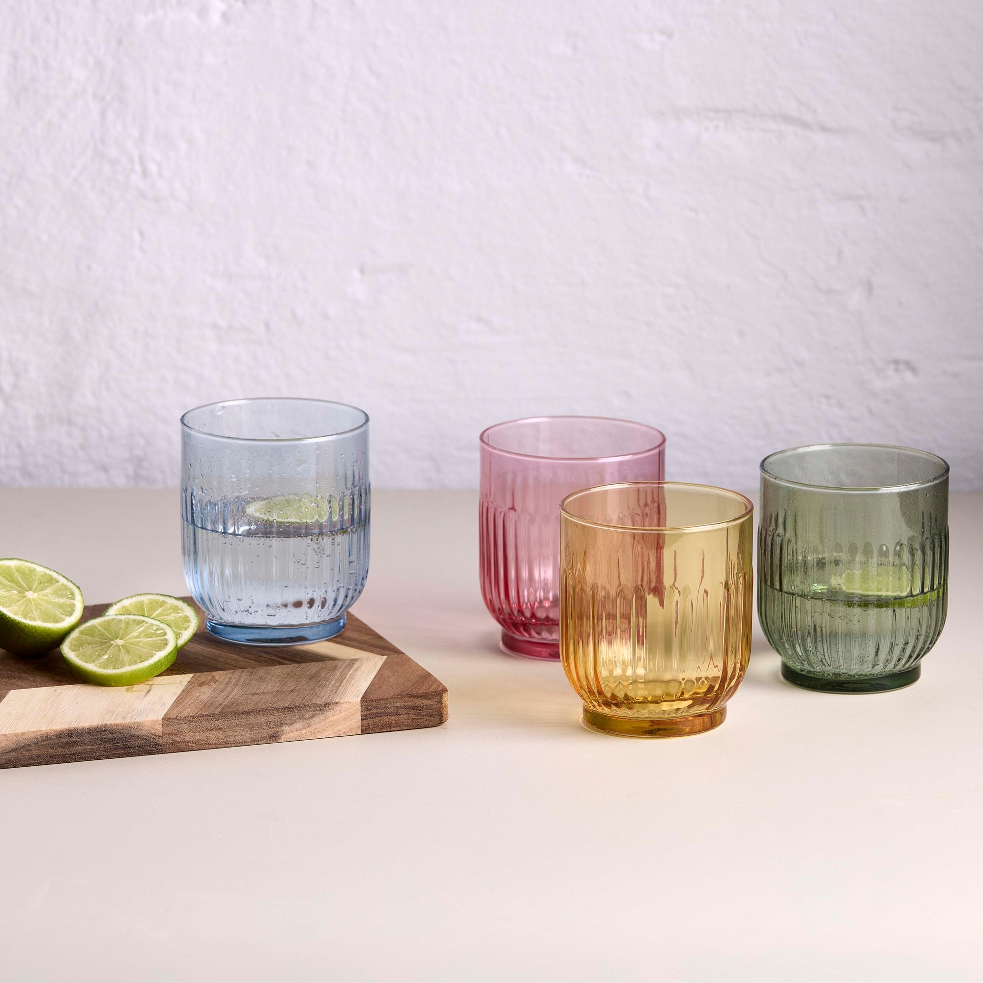 Groovy water glass 4 pcs. | Mix