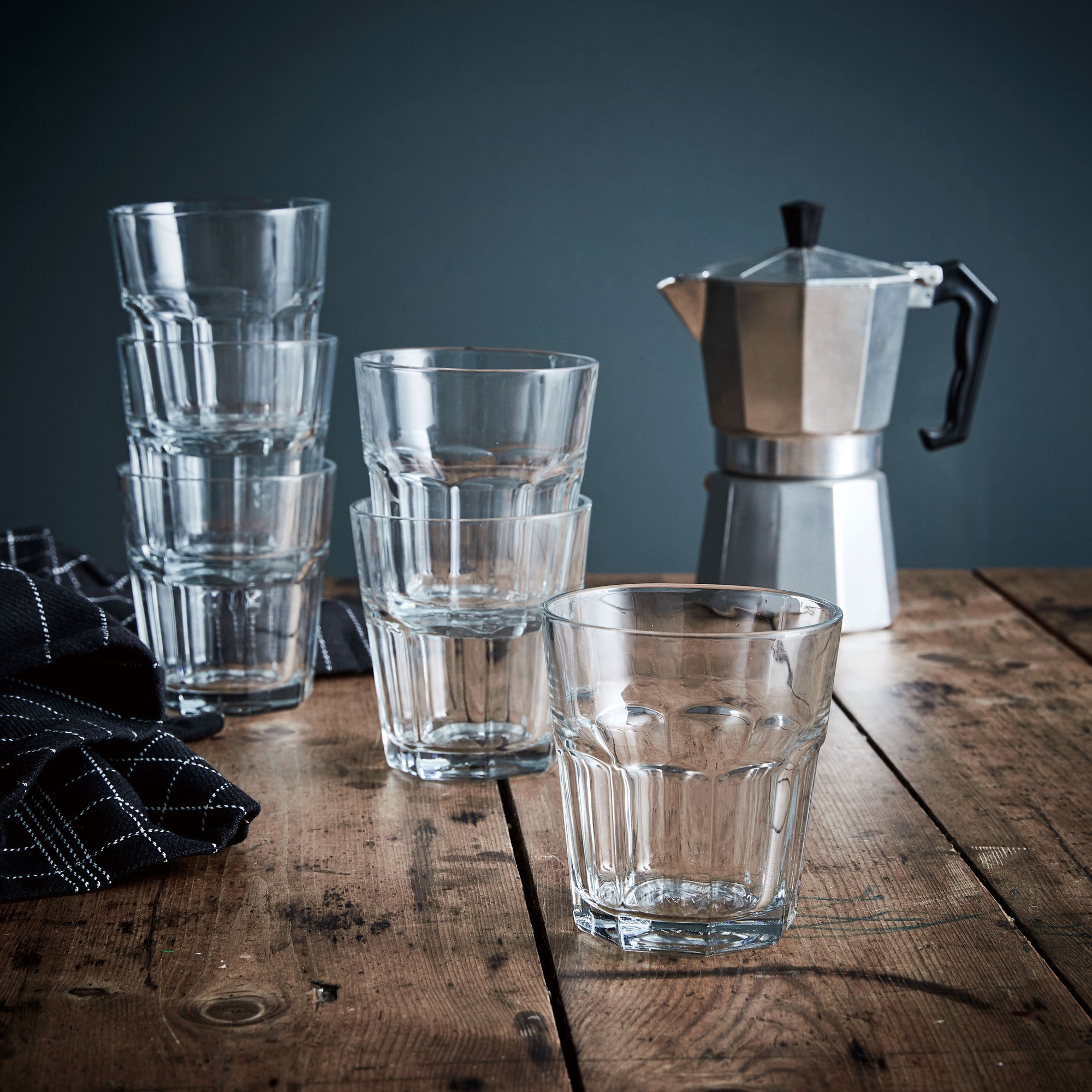 Atelier granite glass 6 pcs. low | Clear