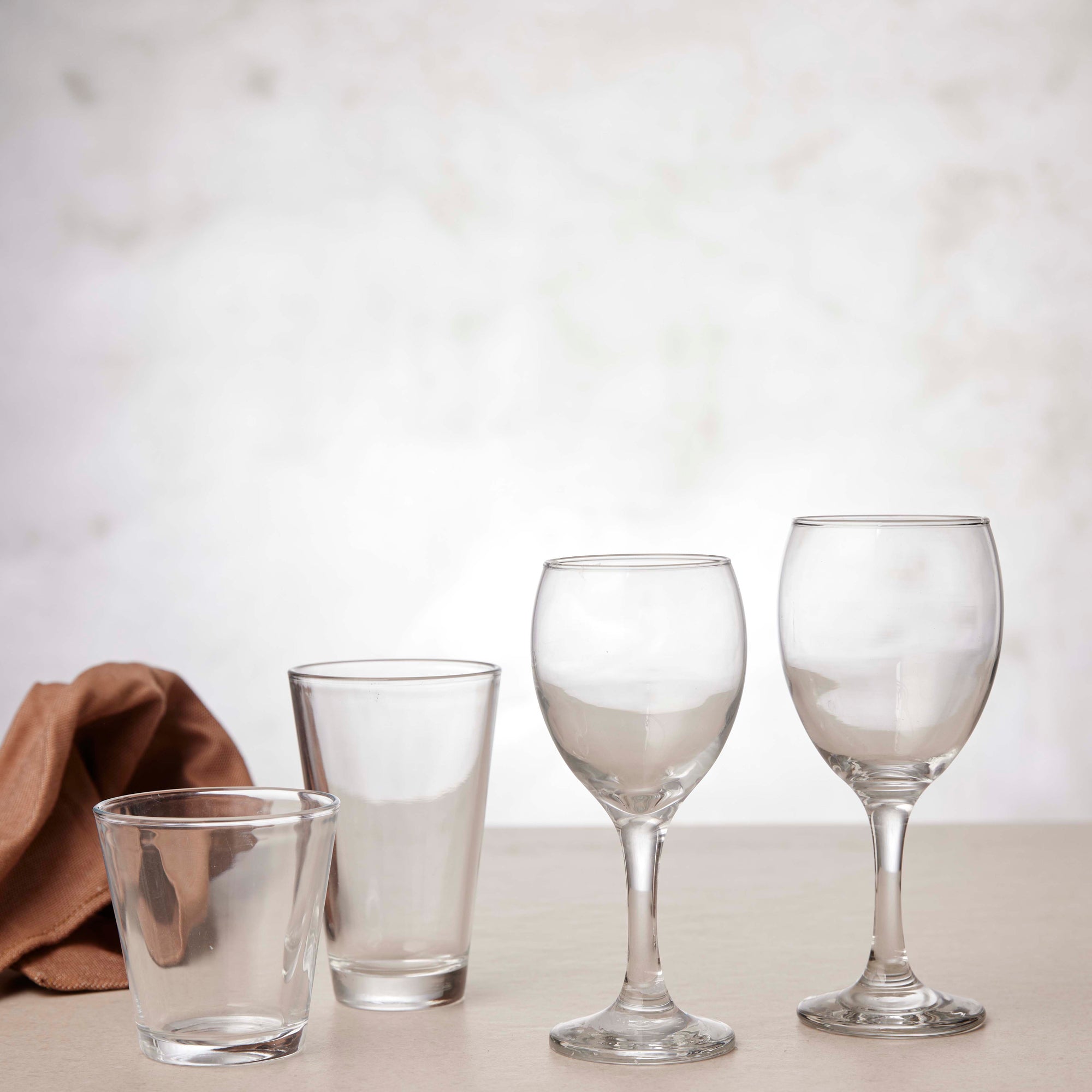 Café water glass low | Clear