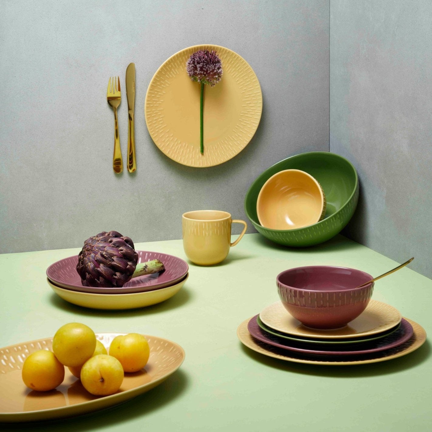 Confetti pasta plate | Mustard
