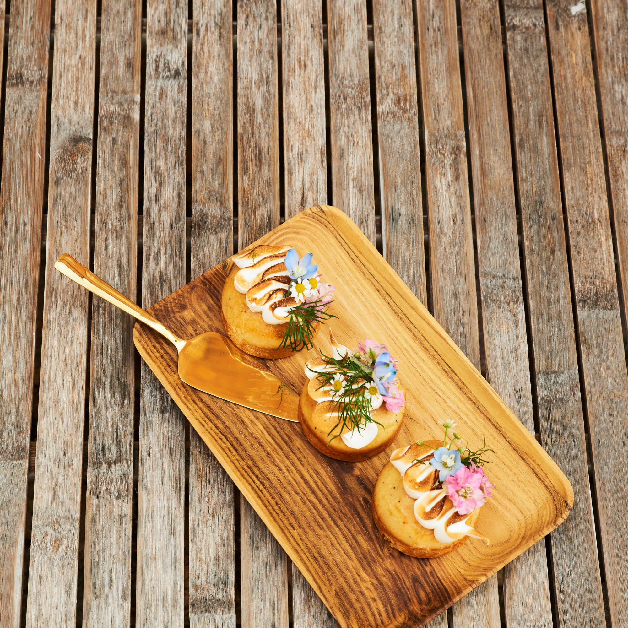 RAW Teak rectangular dinner plate | Natural