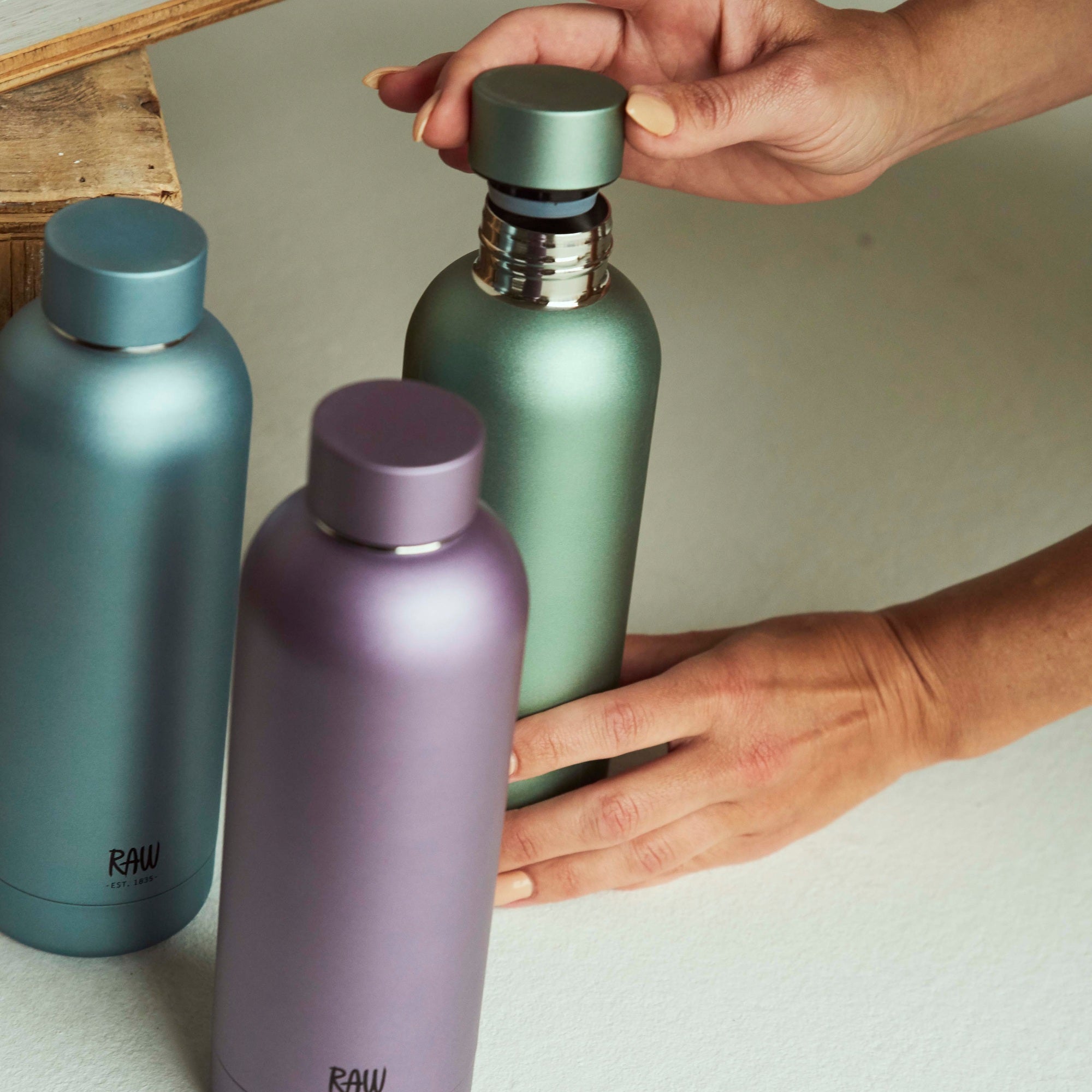 RAW To Go thermo bottles | Food Purple